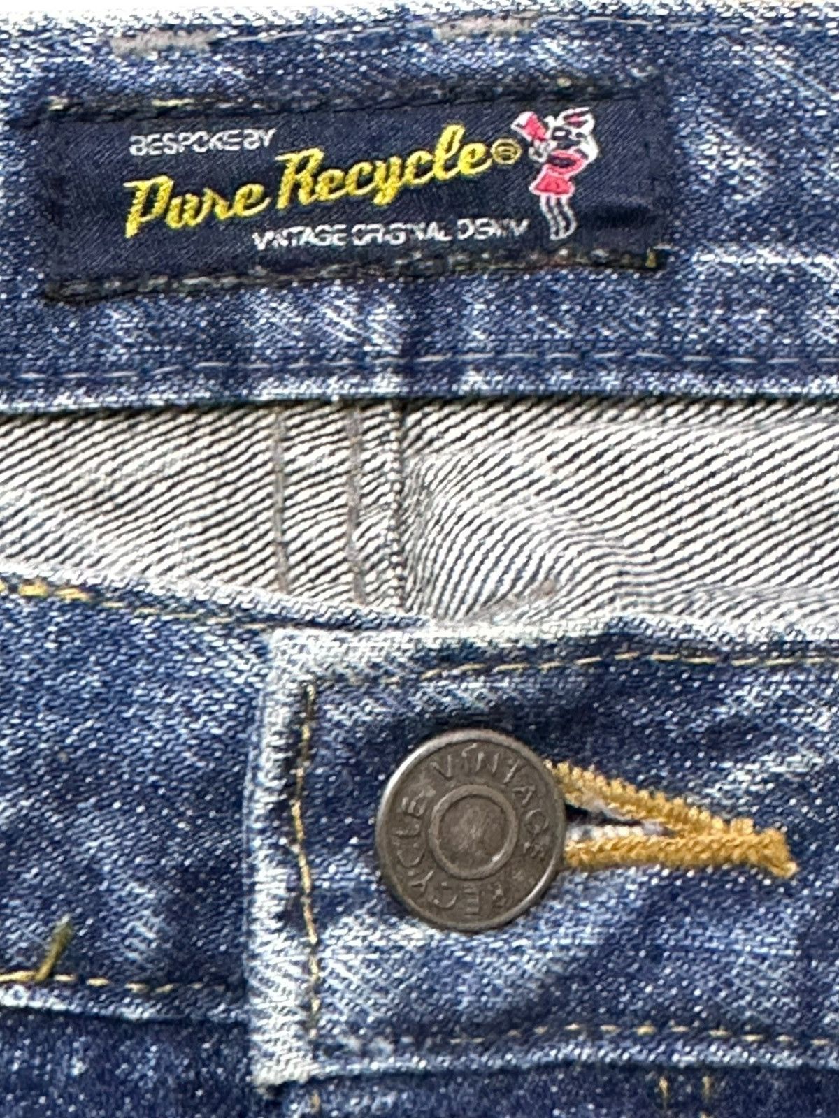 If Six Was Nine Vintage Blue Recycle Ripped Grunge Distressed Denim Size US 35 - 9 Thumbnail