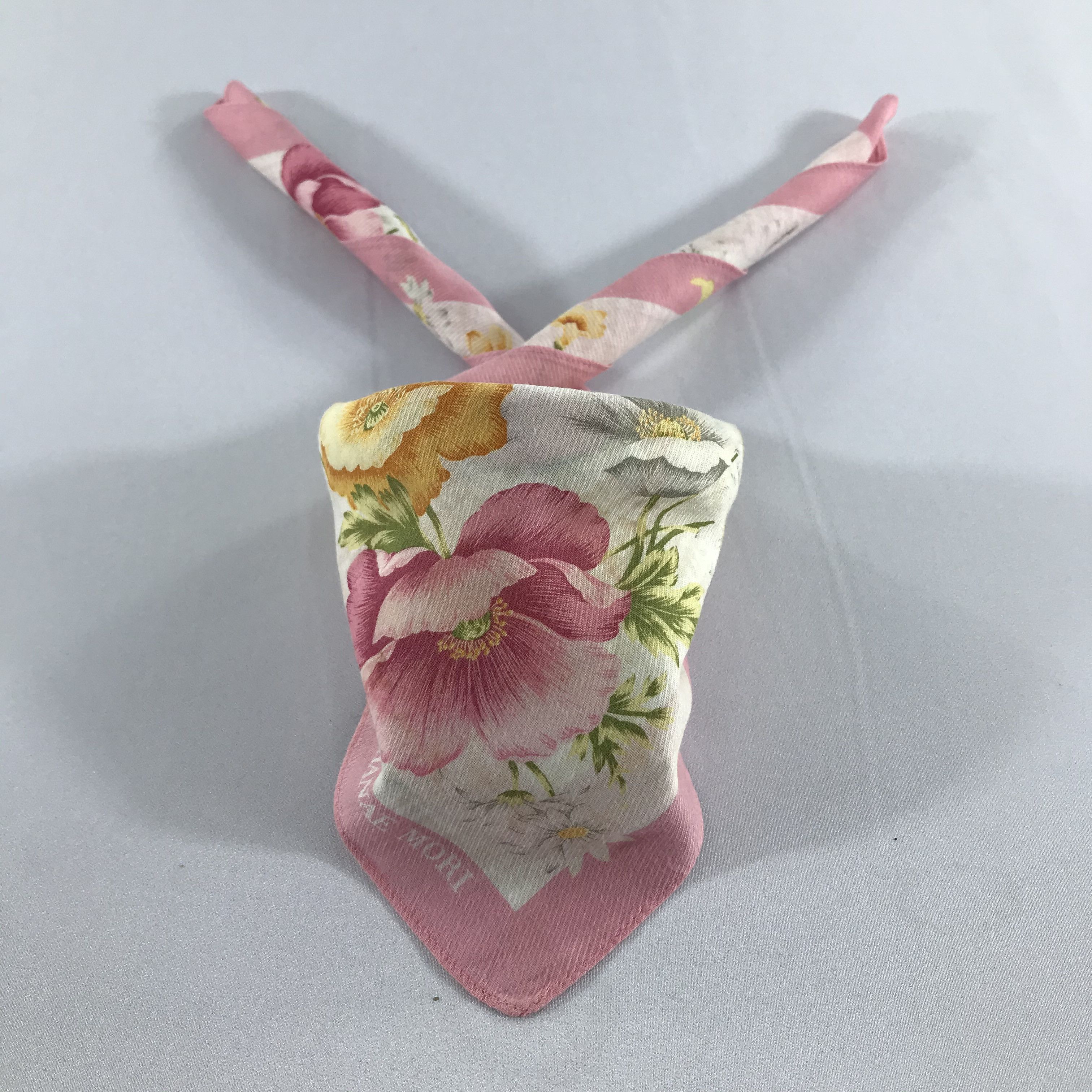 Hanae Mori Hanae Mori Floral Handkerchief Neckerchief Bandana H680 Size ONE SIZE - 1 Thumbnail