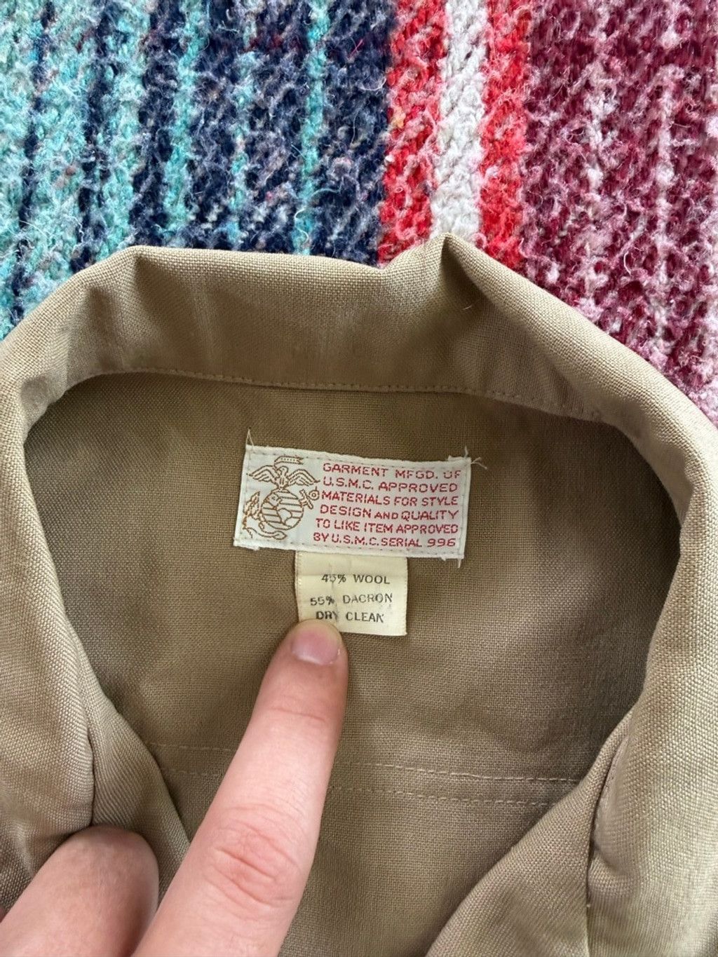 Vintage Vintage 70s USMC Tan CPO Military Short Sleeve Officer’s Shi Size US M / EU 48-50 / 2 - 4 Thumbnail