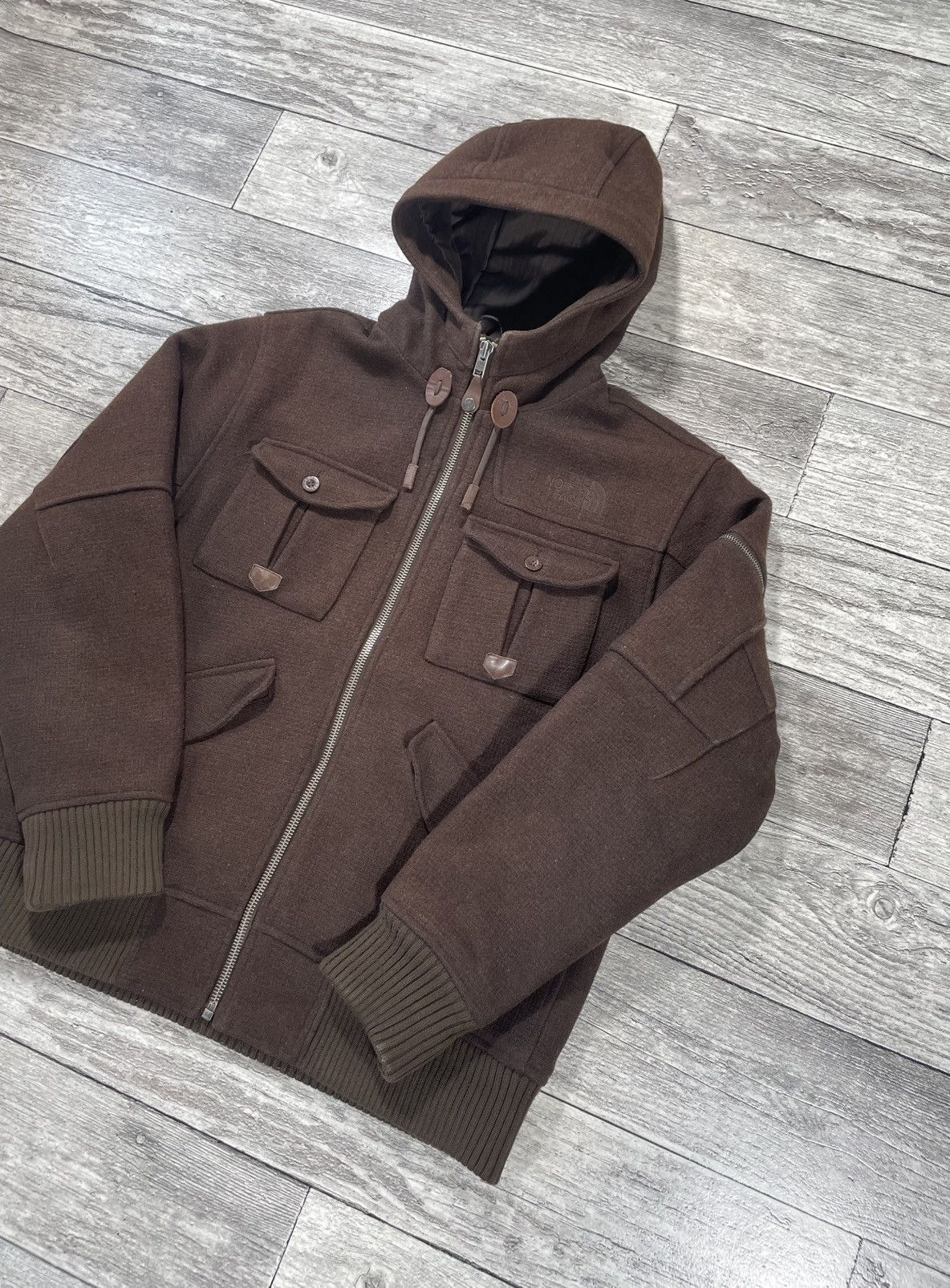 The North Face Rare Vintage The North Face 2008 Wool MA-1 Style Bomber Size US L / EU 52-54 / 3 - 1 Thumbnail