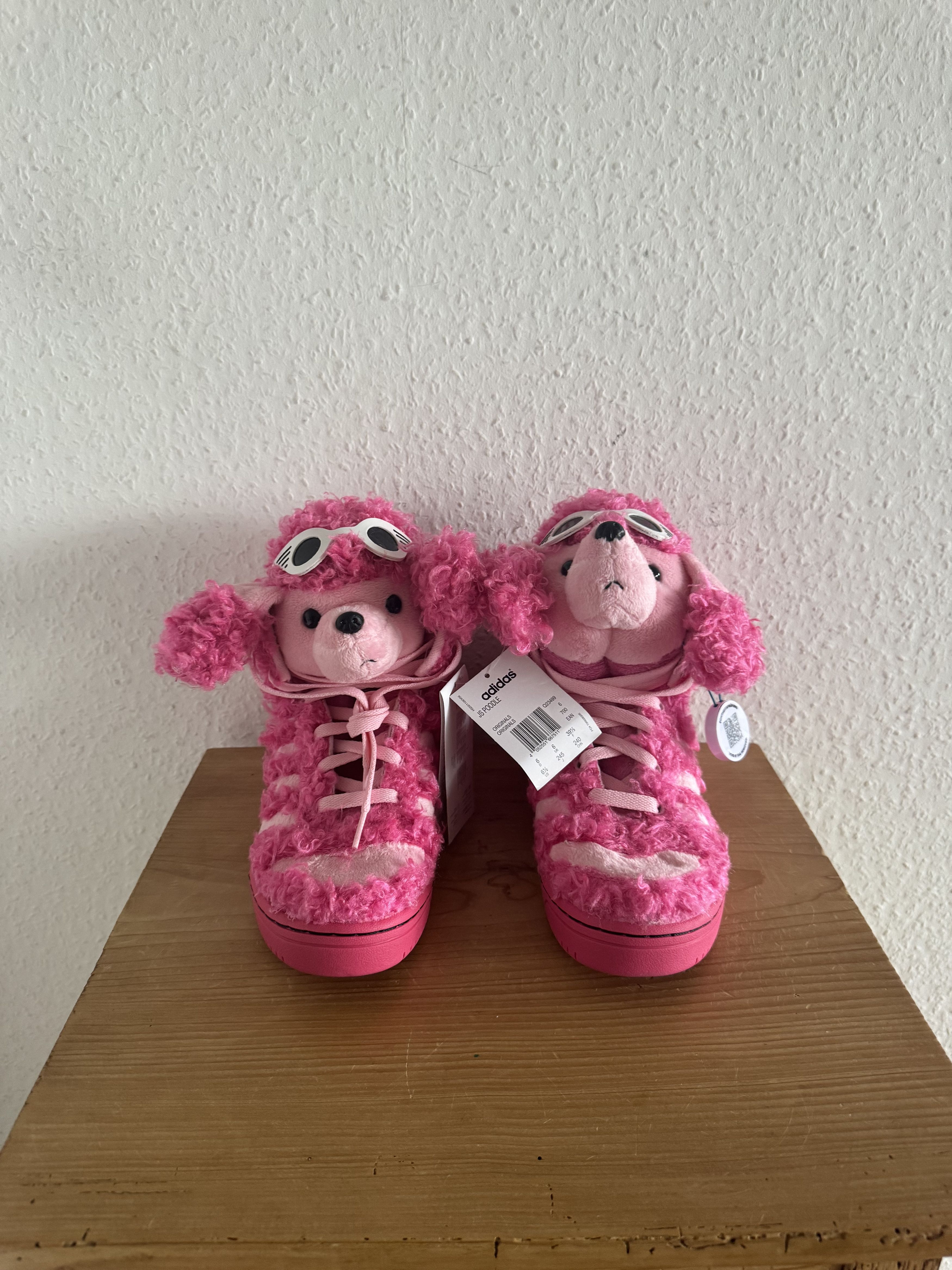 Adidas  Jeremy Scott Adidas Jeremy Scott Pink Dog Poodle Shoes | Grailed