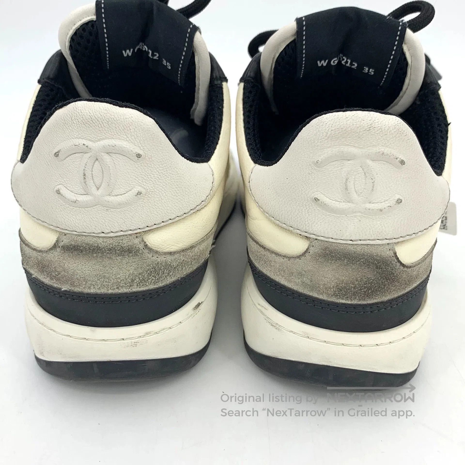 Chanel Chanel Colorblock Logo Lace-Up Sneakers. Size US 5 / EU 37 - 9 Thumbnail