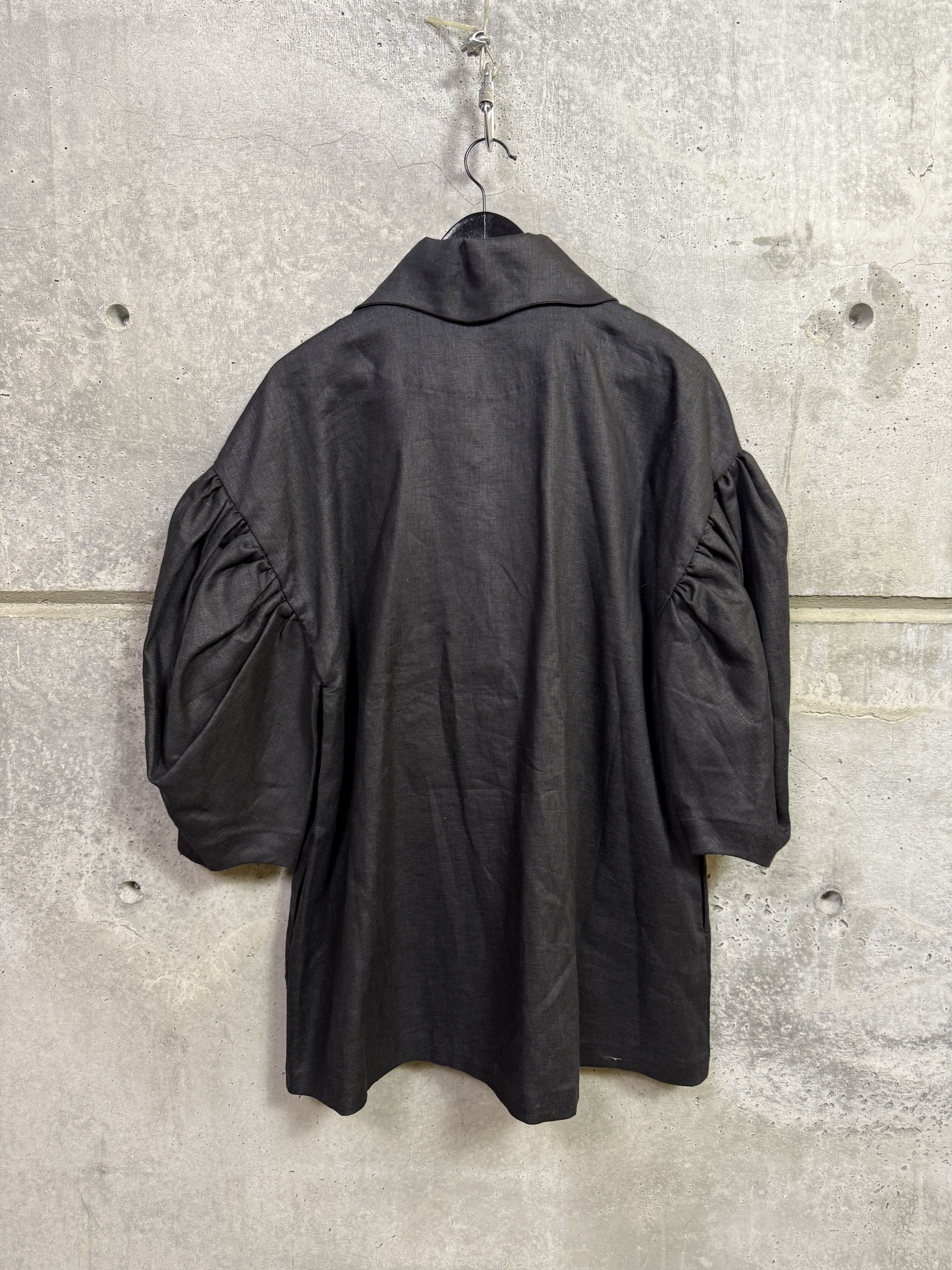 Other Kika Vargas Black Linen Coat Size S / US 4 / IT 40 - 2 Thumbnail