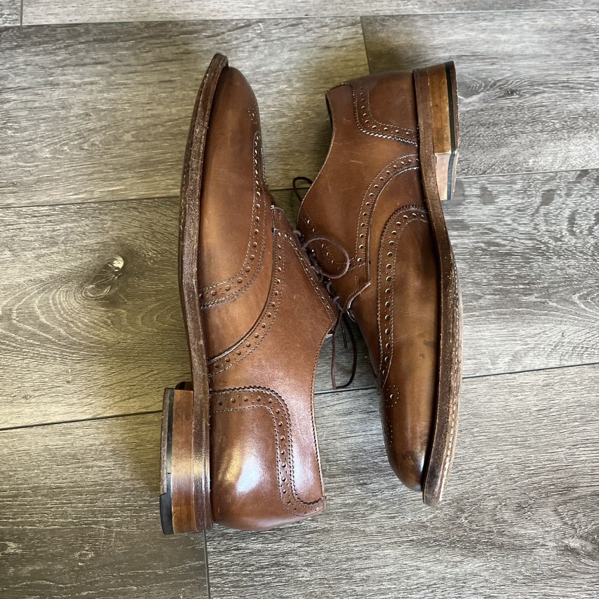 Vintage Vintage 1990s Steed Ambassador Leather Wingtip Loafers Shoes Size US 12 / EU 45 - 3 Thumbnail