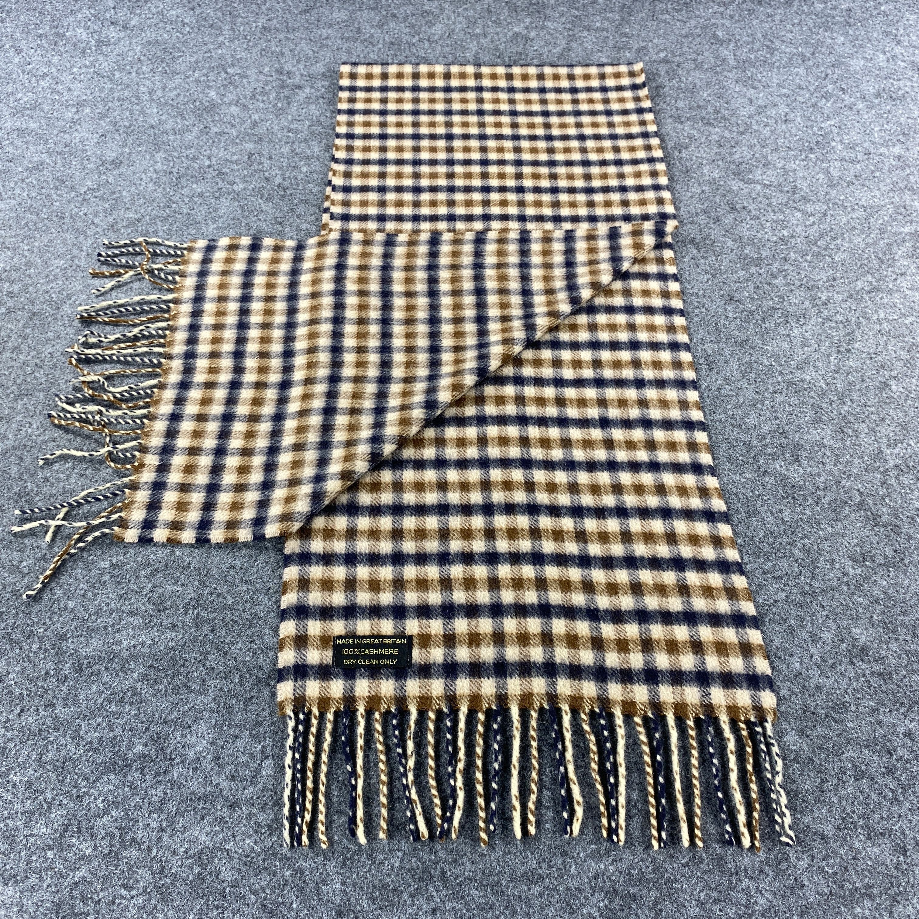 Aquascutum × Vintage Aquascutum Scarf # Muffler # Neckwear # D429 Size ONE SIZE - 4 Thumbnail