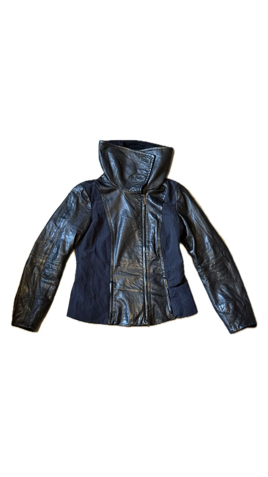 Armani Collezioni Armani Collezioni Women’s Leather Jacket – Made in Italy Size S / US 4 / IT 40 - 1 Thumbnail