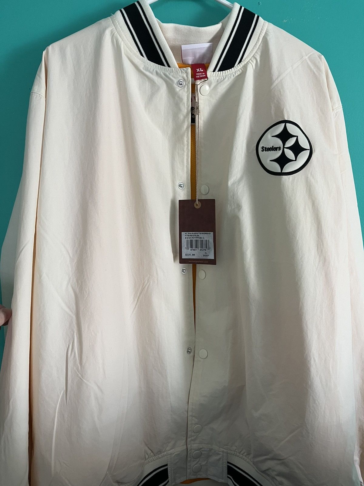 Mitchell & Ness NFL team leader button windbreaker Pittsburgh Steelers Size US XL / EU 56 / 4 - 2 Thumbnail