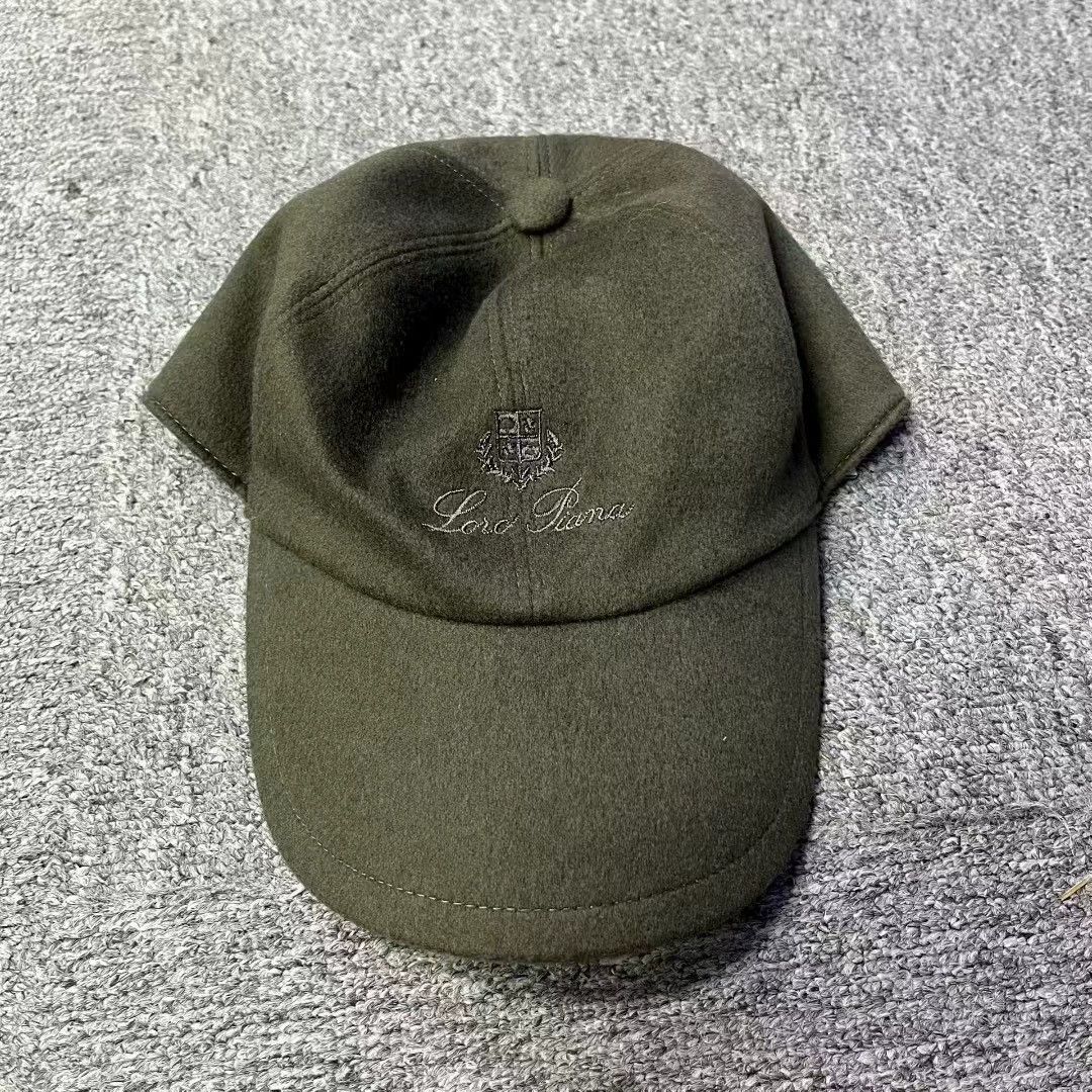 Loro Piana brown embroidered cashmere baseball cap Size ONE SIZE - 1 Thumbnail