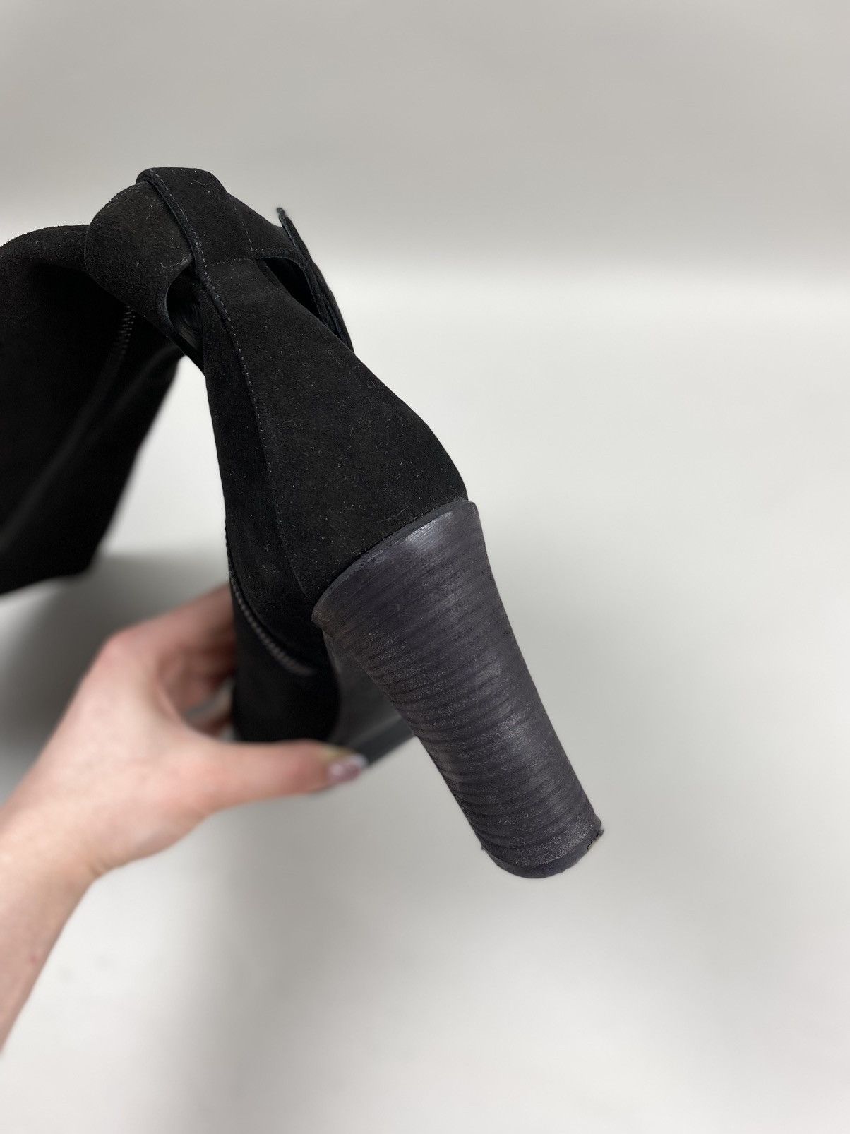 Ann Demeulemeester Ann Demeulemeester heeled over the knee suede boots shoes Size US 9 / IT 39 - 20 Thumbnail