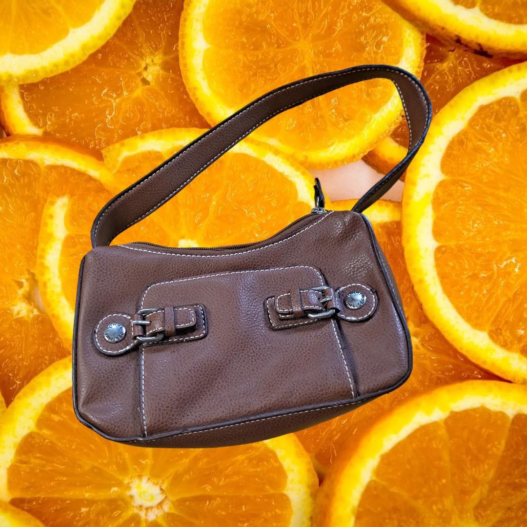 Tommy Hilfiger Tommy Hilfiger Brown Micro Bag Purse Shoulder Bag with Buckl Size ONE SIZE - 1 Thumbnail
