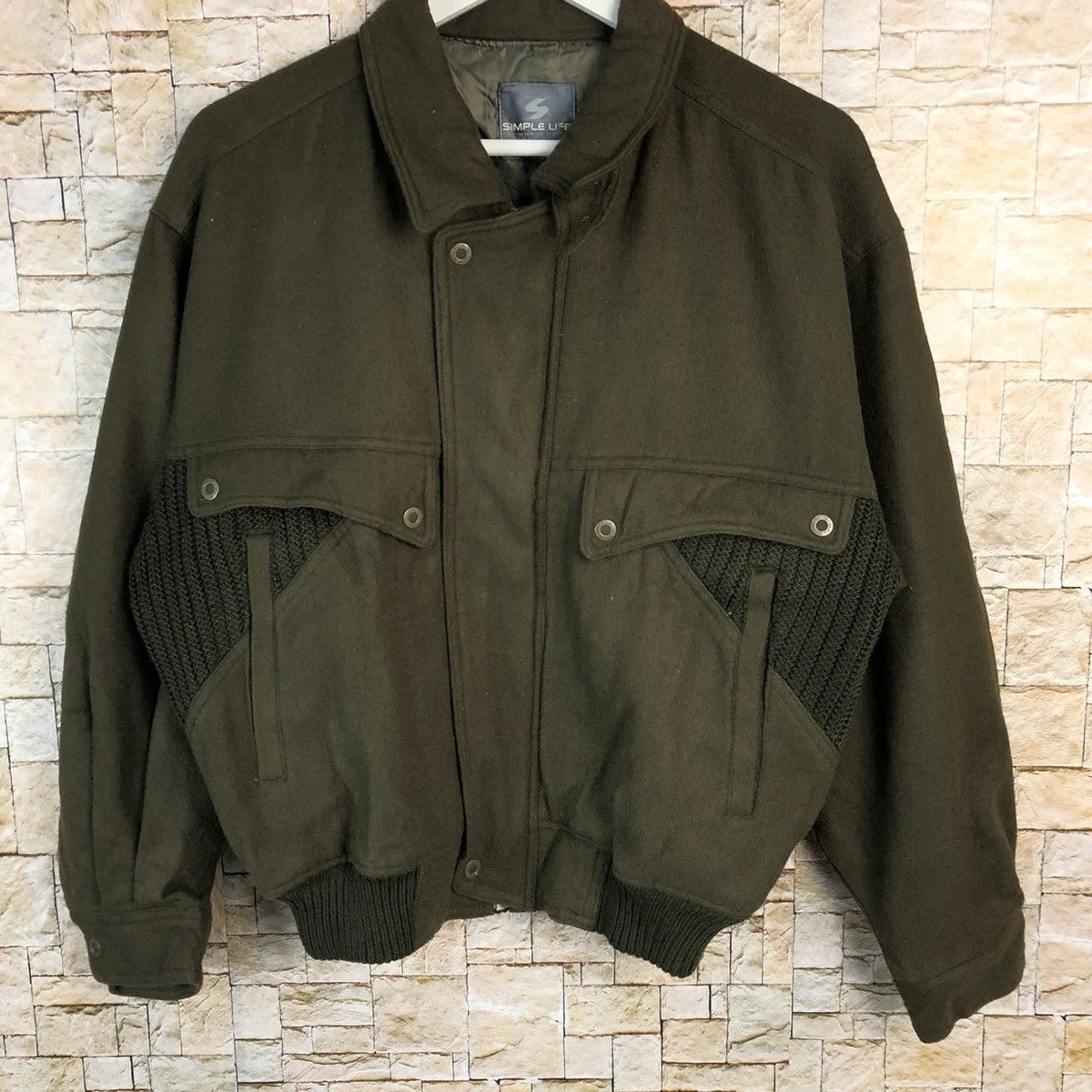 Japanese Brand Simple Life Green Bombers Jacket #A883 Size US S / EU 44-46 / 1 - 3 Thumbnail