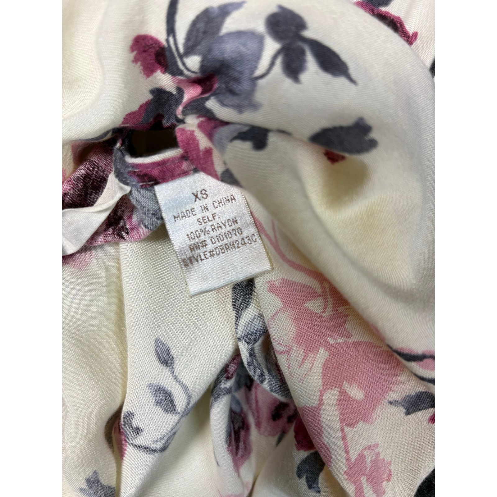 Other Mimi Chica Floral Dress XS Cream Pink Flowy Sundress #0472 Size XS / US 0-2 / IT 36-38 - 6 Thumbnail