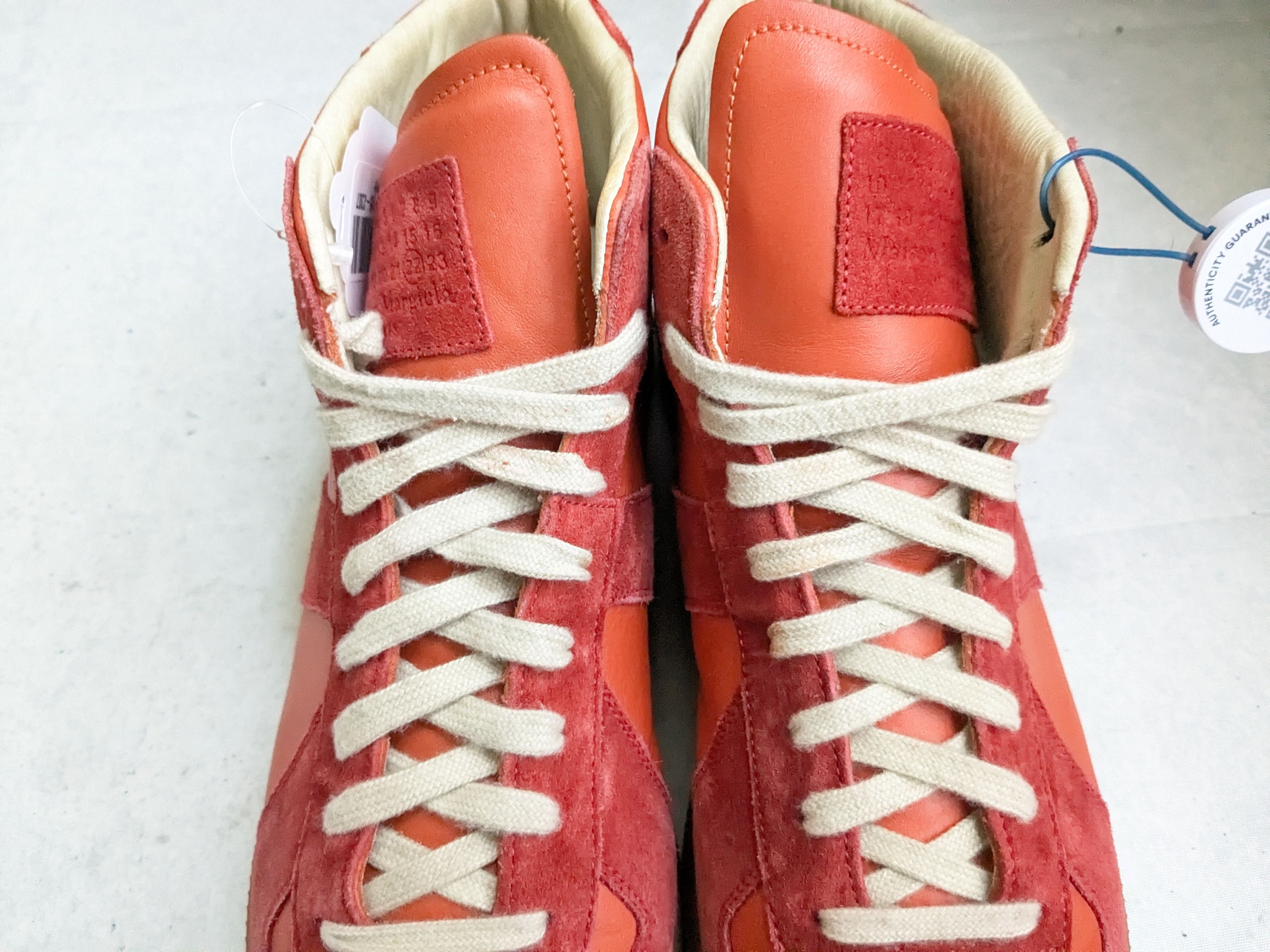 Maison Margiela Maison Margiela Replica GAT Red Orange 11 44 High Tops Size US 11 / EU 44 - 5 Thumbnail