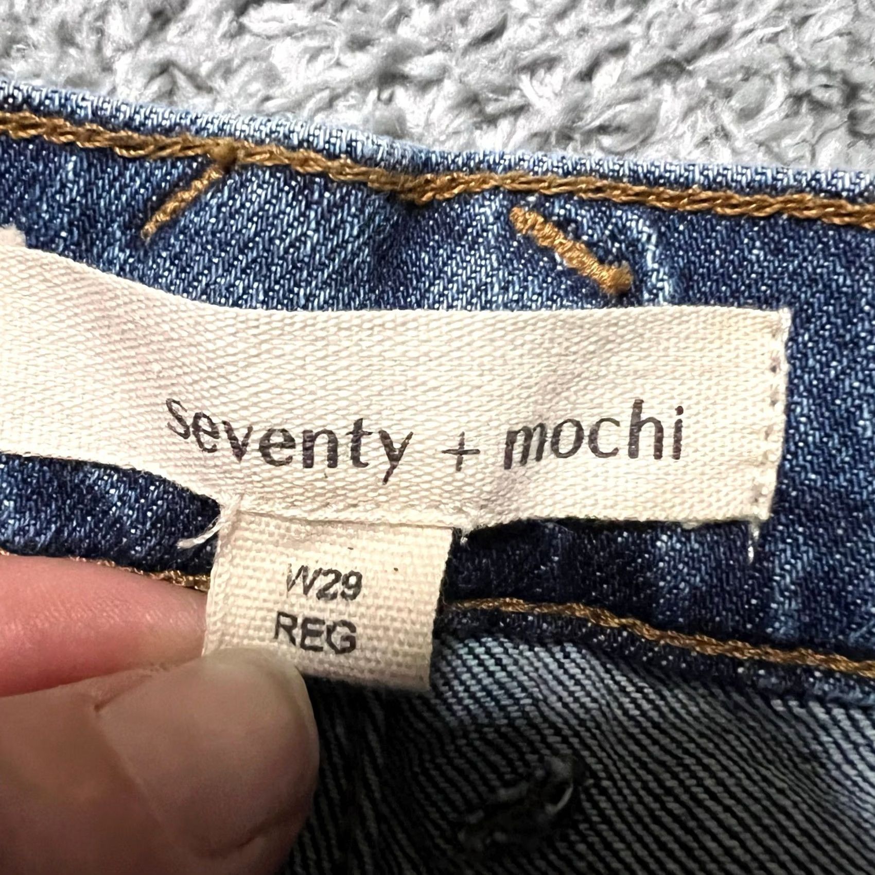 Vintage VINTAGE Seventy Mochi Queenie Jeans Womens 29 Flare High Rise Blue Denim 30x30 Womens Size 29" - 5 Thumbnail