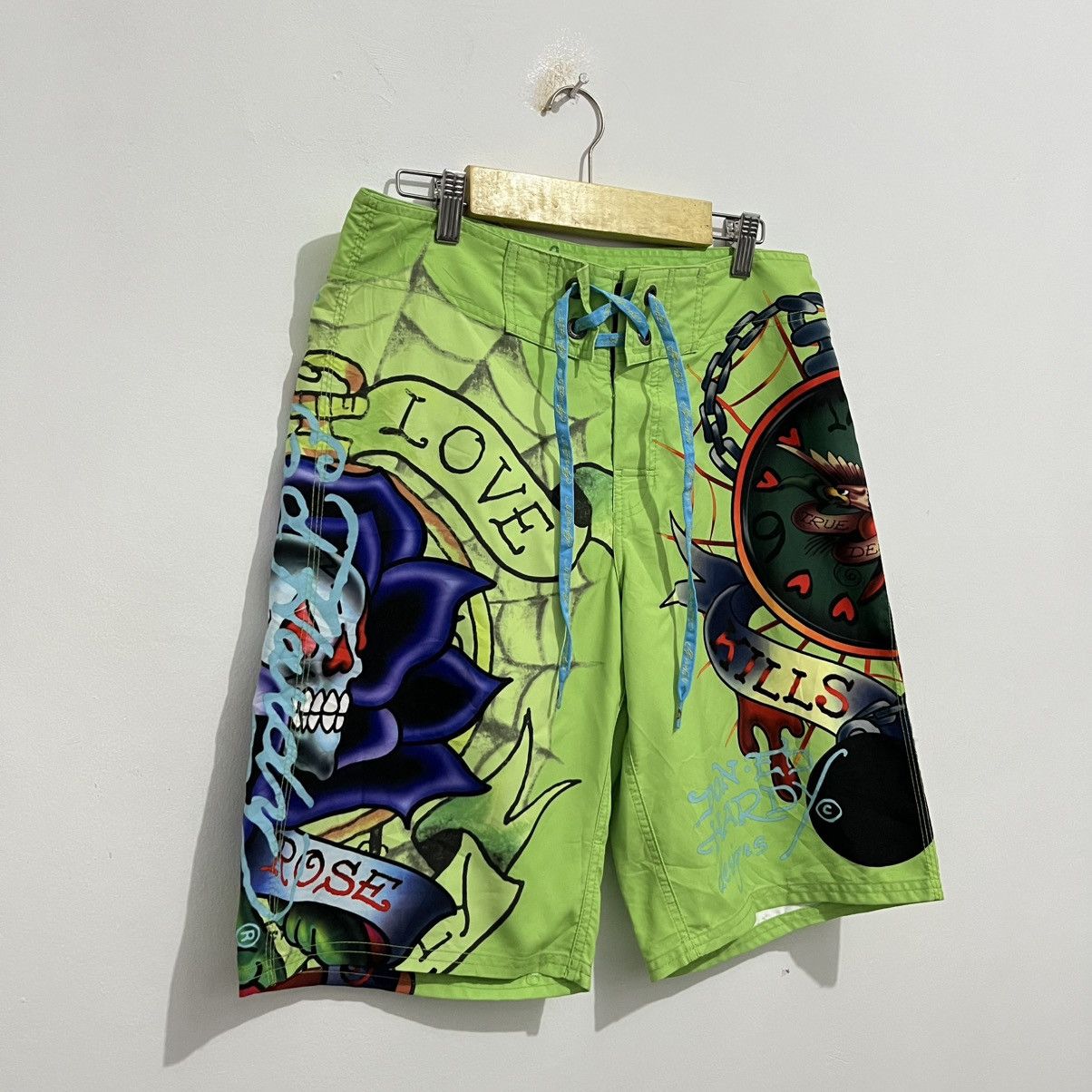 Ed Hardy Ed Hardy Tattoo Graphic Board Shorts Size US 30 / EU 46 - 5 Thumbnail
