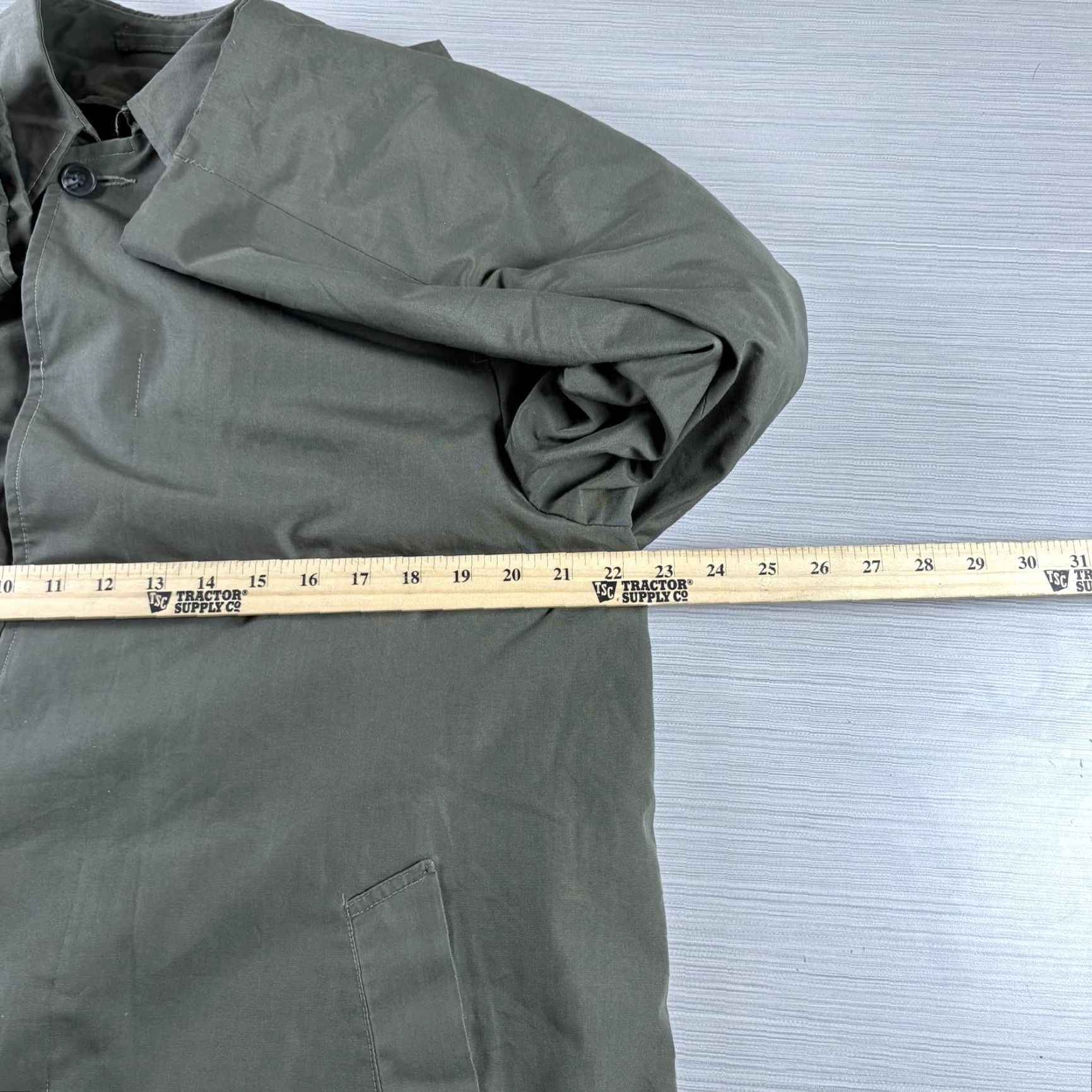 Olive VINTAGE Timme & Son Raincoat Men Large Olive Alpaca Lined Single Breasted 60s Size US S / EU 44-46 / 1 - 2 Thumbnail