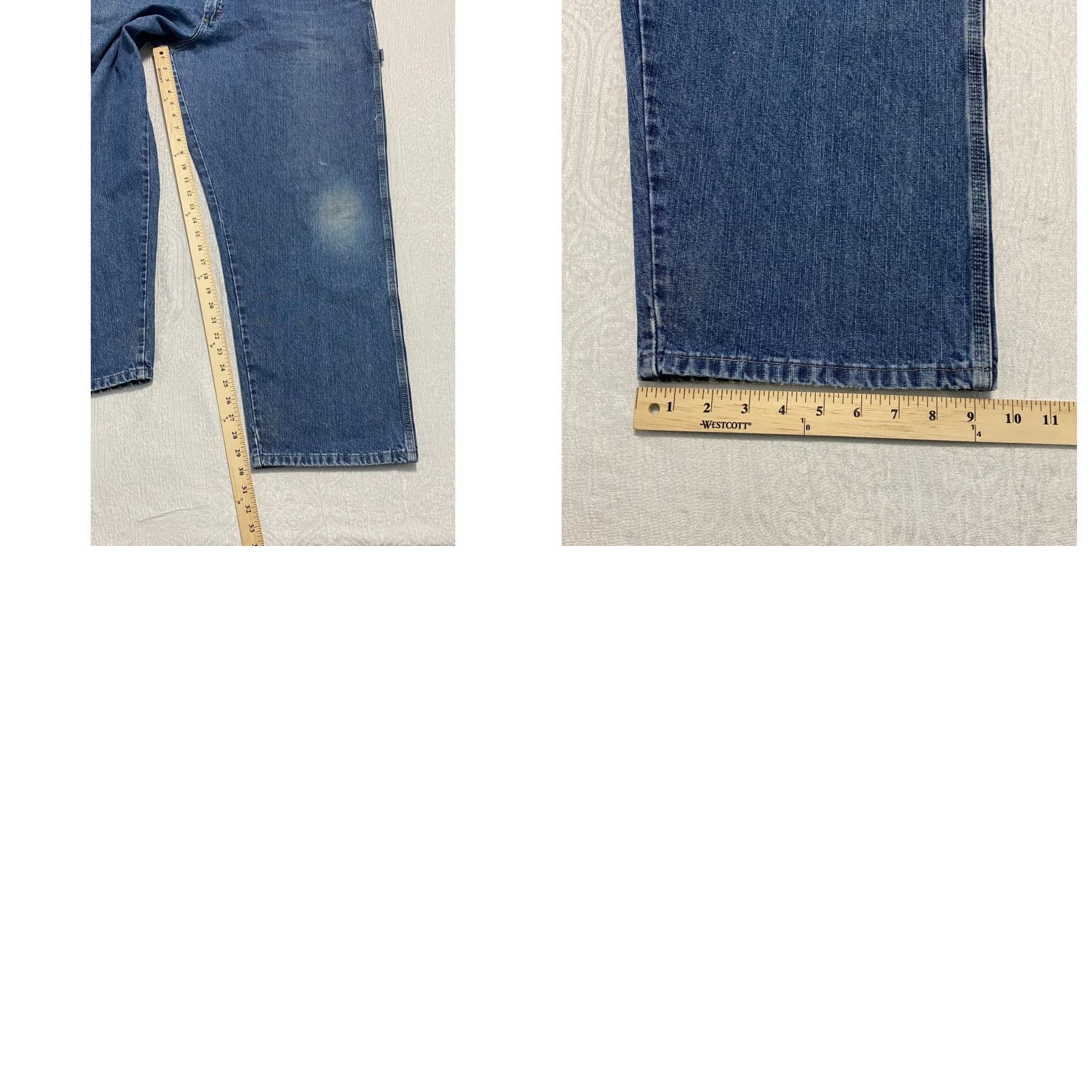 Wrangler Wrangler Mens Carpenter Jeans Size 42×30 Blue Straight Wide Leg Jeans Size US 42 / EU 58 - 8 Thumbnail