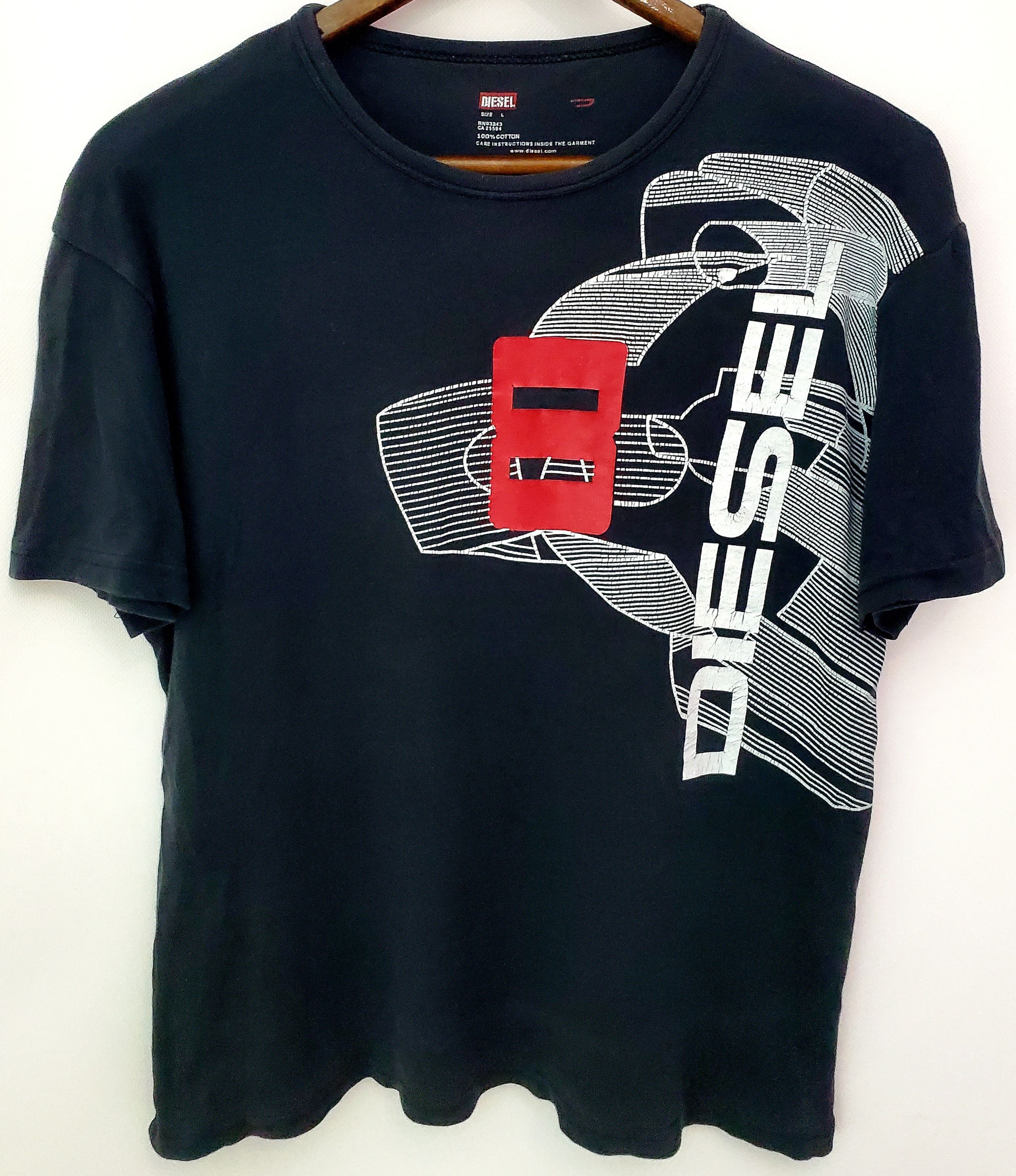 Diesel × Vintage Vintage Y2k Diesel Logo Tee T-Shirt size M Size US M / EU 48-50 / 2 - 1 Thumbnail