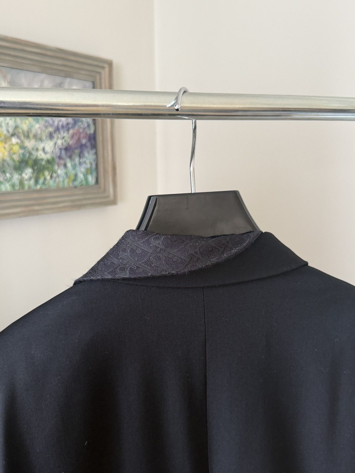 Dior DIOR OBLIQUE SUIT BLACK VIRIGIN WOOL & SILK INTERIOR Size 48L - 10 Thumbnail