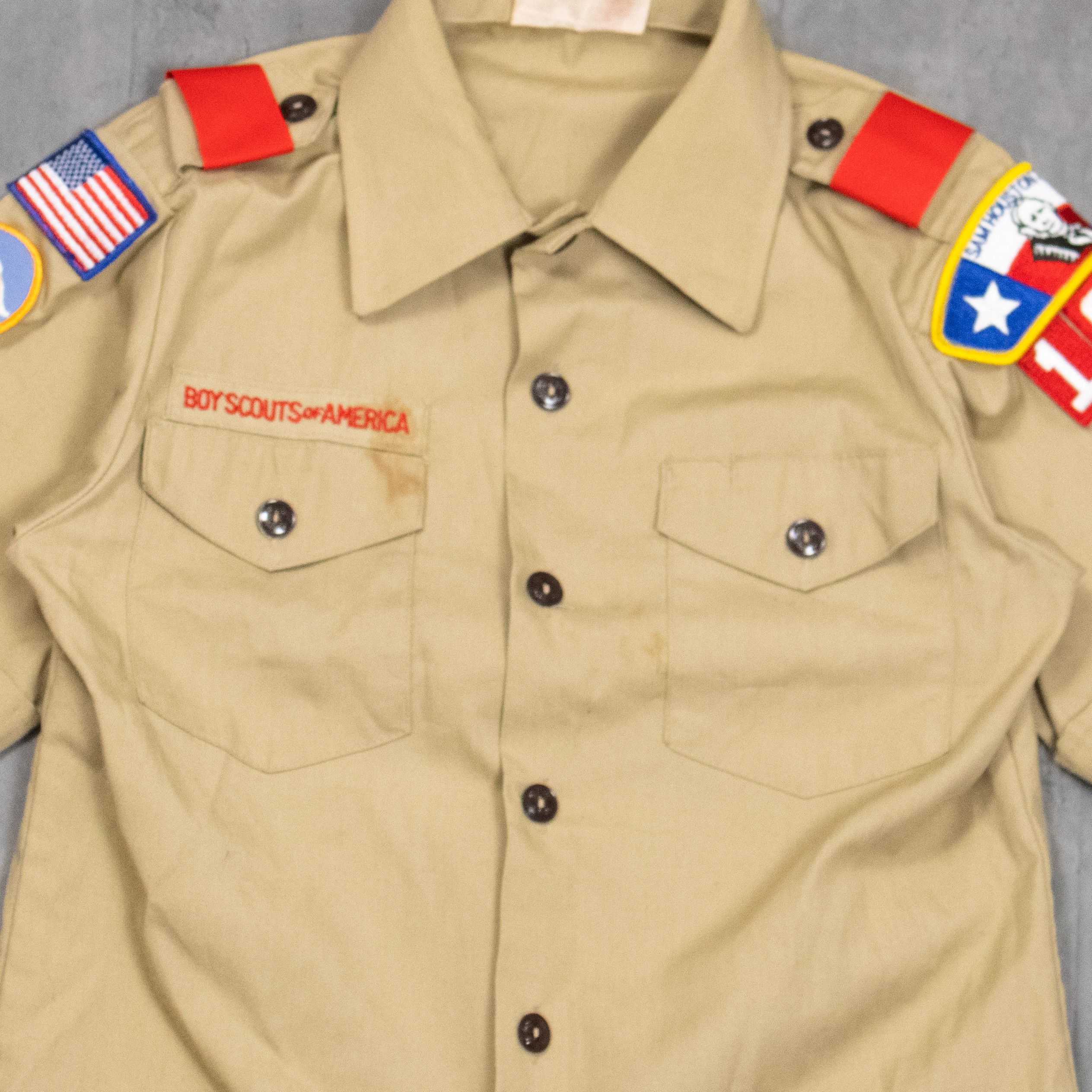Vintage Vintage 80's Boy Scouts Of America Brown Short Sleeve Shirt Size US XS / EU 42 / 0 - 5 Thumbnail