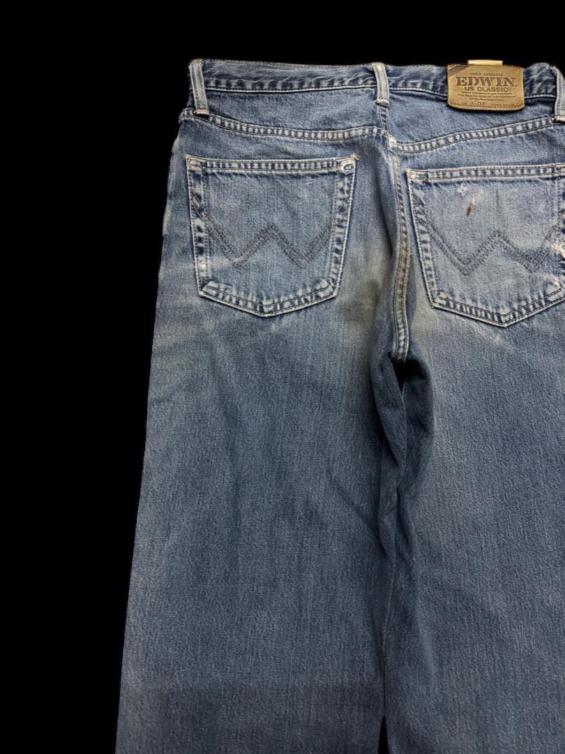 Edwin BAGGY Edwin Us Classic Thrashed Mudwash distressed Wide Jean Size US 29 - 16 Thumbnail