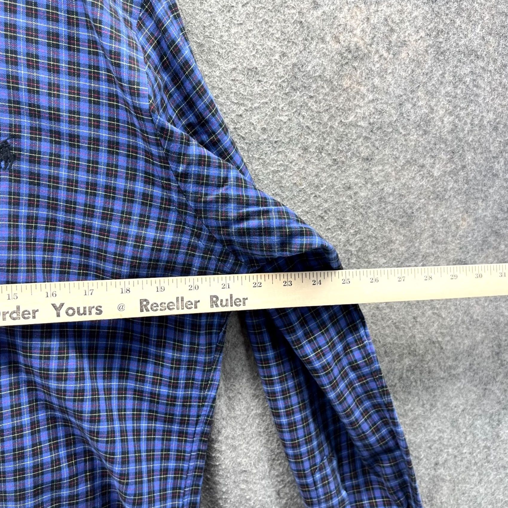 Polo Ralph Lauren VINTAGE Polo Ralph Lauren Shirt Men Medium Blue Oxford Button-Down Plaid Dress Size M Size 40R - 6 Thumbnail