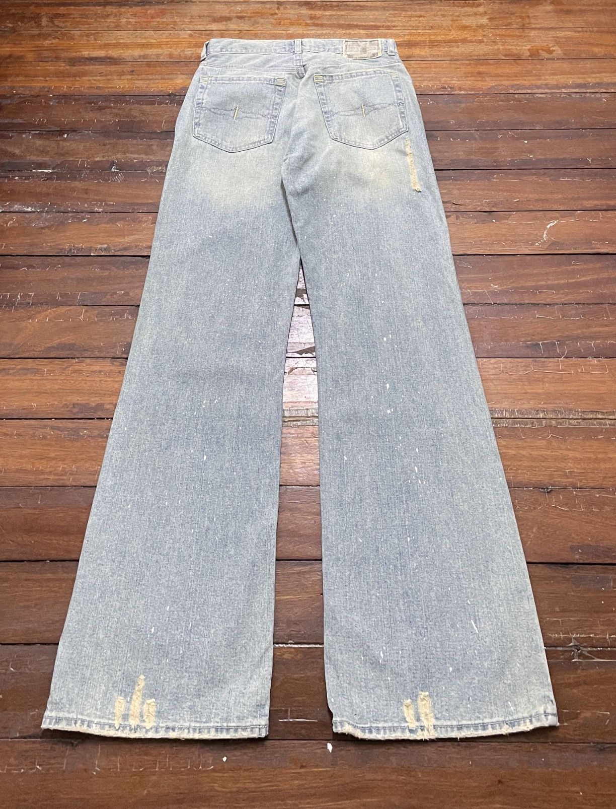 Japanese Brand Rare Design Vintage Brand Sneaker Fit Flared Jeans 2000s Size US 32 / EU 48 - 2 Thumbnail