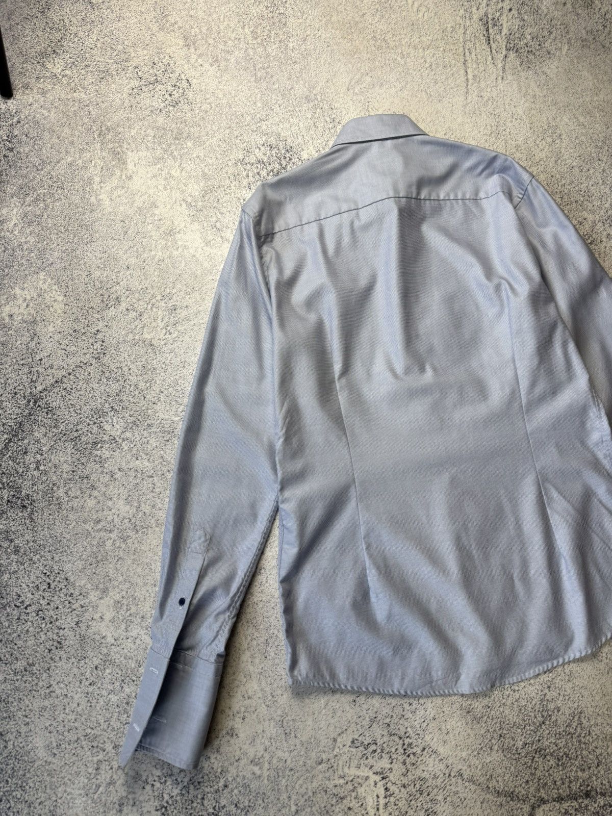 Eton ETON Mens Button Down Blue Cotton Slim Long Sleeve Shirt Size US L / EU 52-54 / 3 - 23 Thumbnail