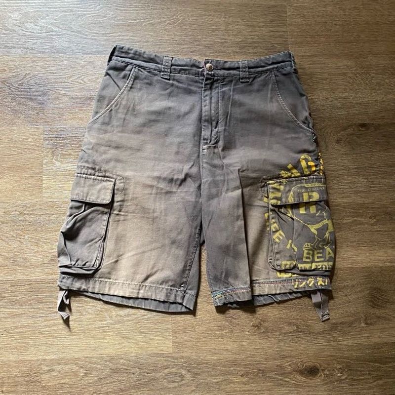 Vintage Vintage Y2K Ringspun Cargo Shorts Size US 36 / EU 52 - 1 Thumbnail