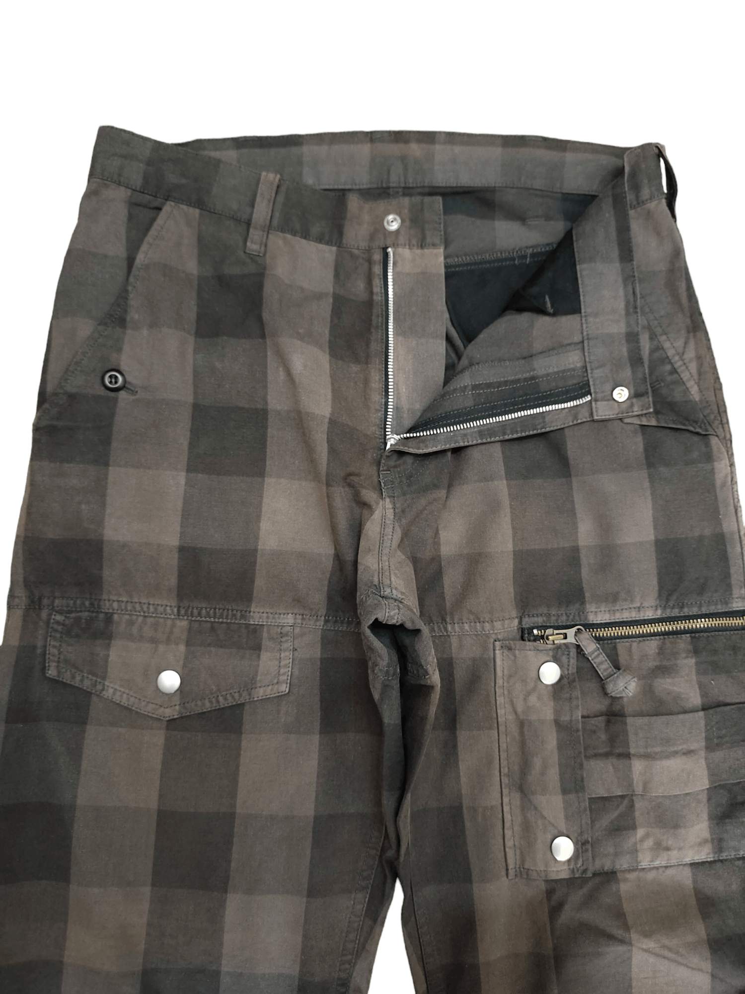 PPFM PPFM Multi Pocket Zipper Hem Checkered Cargo Pants Size US 32 / EU 48 - 9 Thumbnail