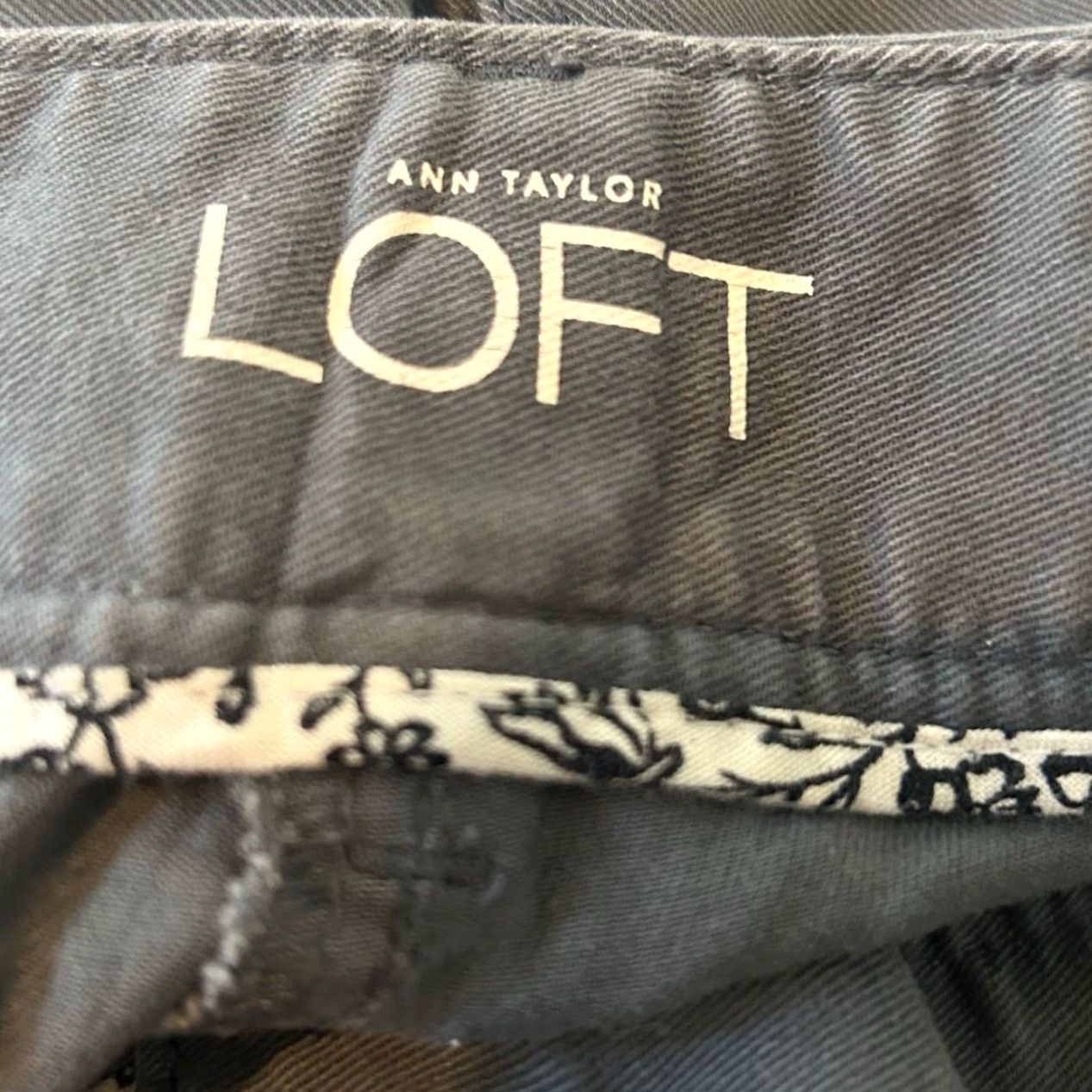 Loft Ann Taylor LOFT Womens Pants 6 Gray Mid Rise Relaxed Skinny Stretch Size 28" / US 6 / IT 42 - 4 Thumbnail