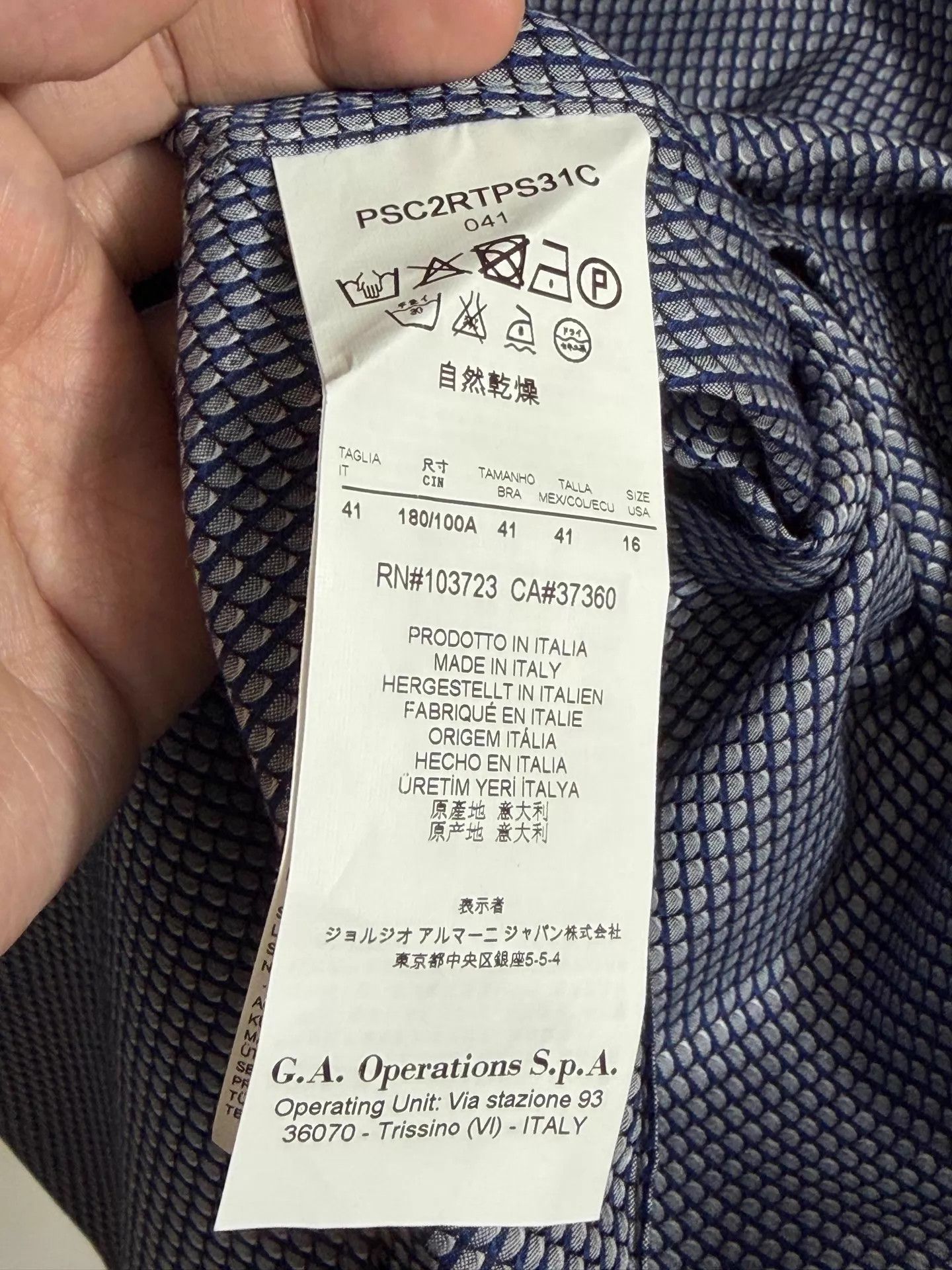 Giorgio Armani Giorgio Armani Slim Fit Shirt Jacket 41 Made in Italy Size US L / EU 52-54 / 3 - 6 Thumbnail