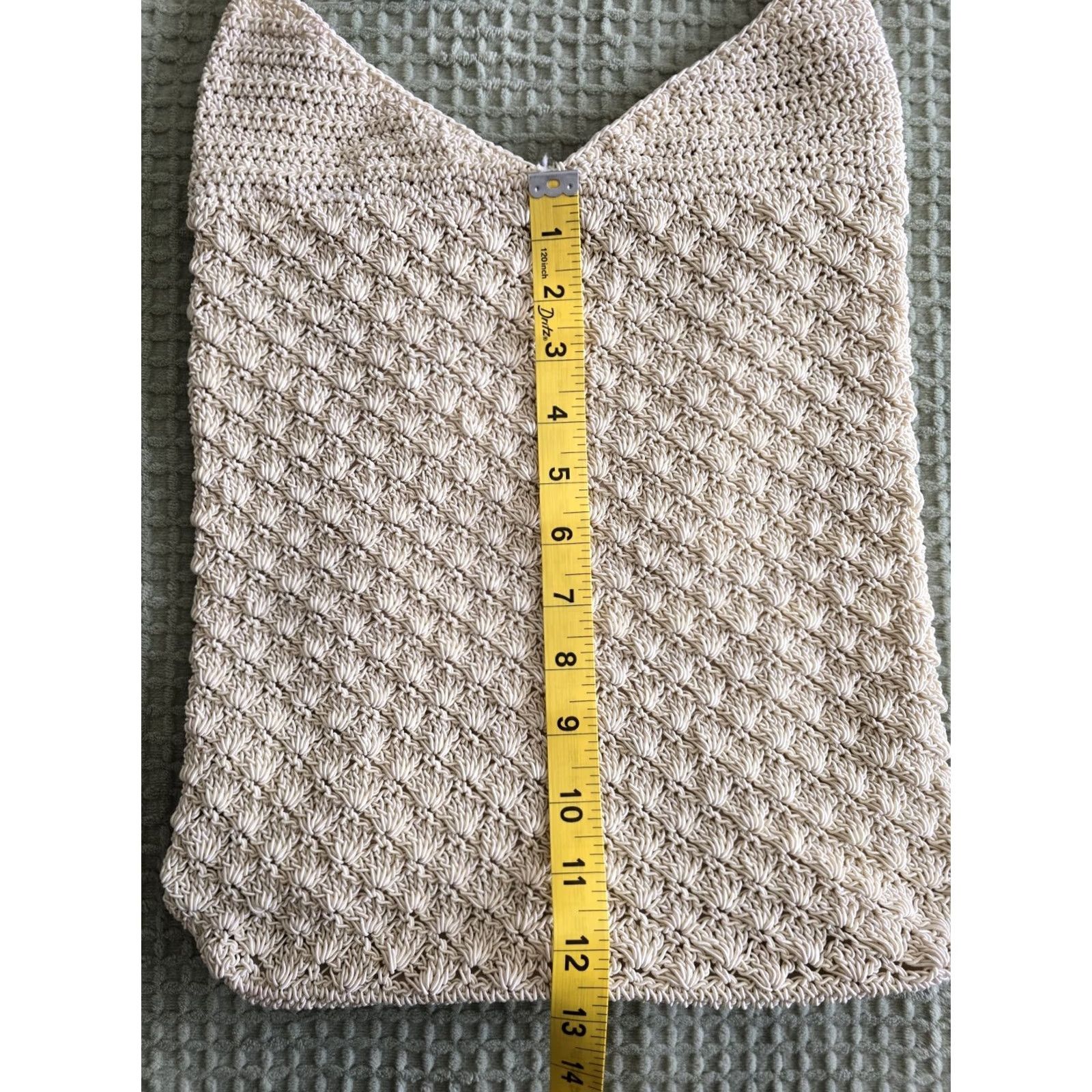 Vintage VINTAGE 90s Y2k Crochet Beige Shoulder Bag boho Festival Women Size ONE SIZE - 5 Thumbnail