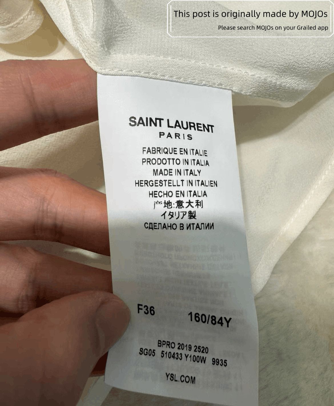 Saint Laurent Paris Sz 36 Saint Laurent Paris Silk Light Shirt Size US S / EU 44-46 / 1 - 4 Thumbnail