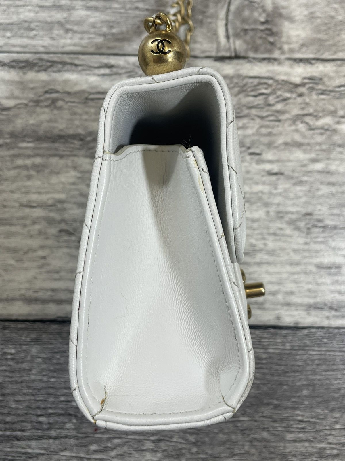 Chanel CHANEL Mini Shoulder Bag, Matelasse, Pearl Chain, Lambskin Size ONE SIZE - 10 Thumbnail