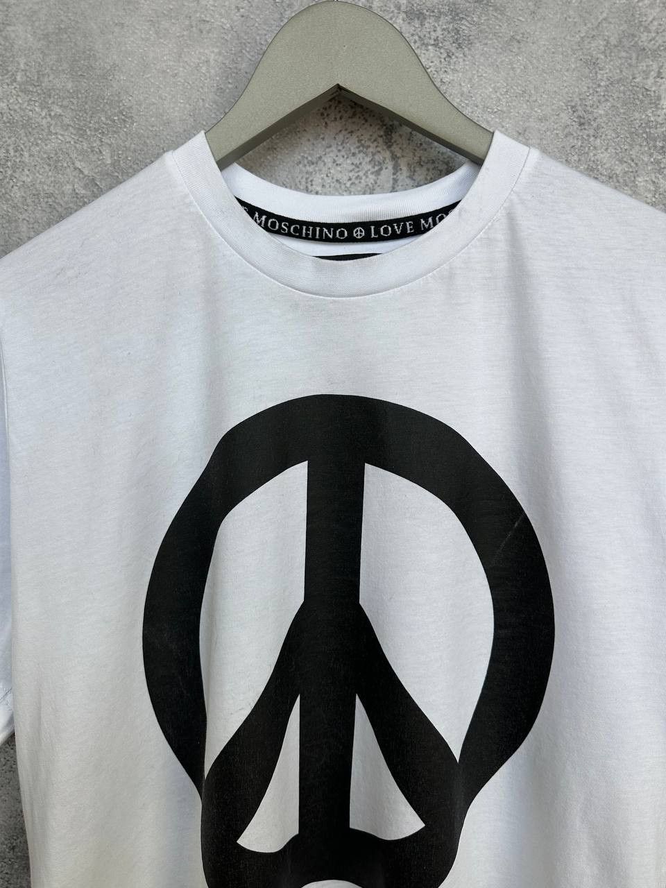 Moschino Love Moschino Big Peace Logo T-Shirt SS Crew Neck Tee Size US L / EU 52-54 / 3 - 4 Thumbnail