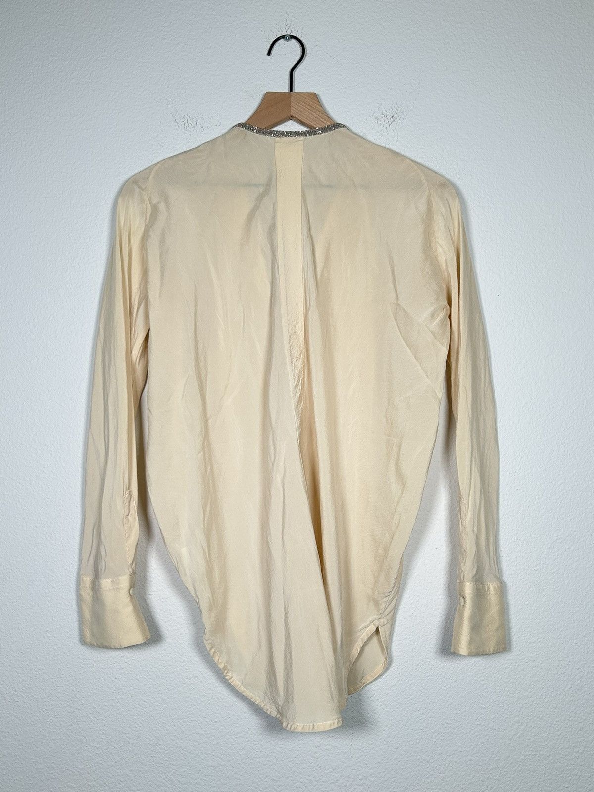 Brunello Cucinelli Silk Monili Crossover Button Up Size M / US 6-8 / IT 42-44 - 4 Thumbnail