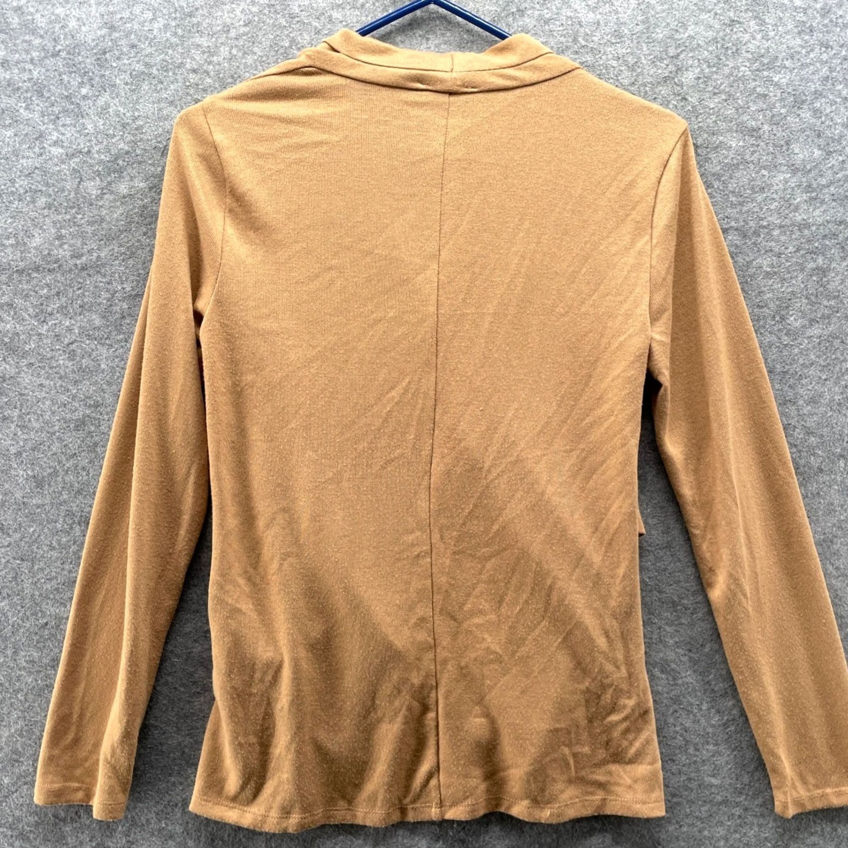 Vintage 1.STATE Sweater Womens S Wrap Front V-Neck Camel Tan Lightweight Size S / US 4 / IT 40 - 2 Thumbnail