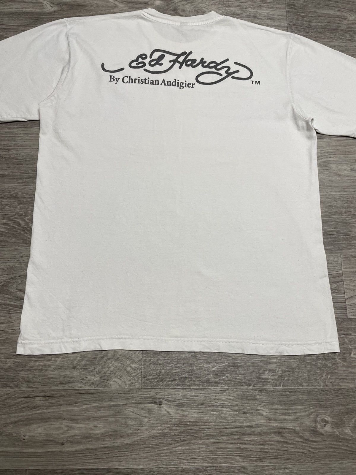 Ed Hardy Vintage Ed Hardy By Christian Audigier White T-Shirt Y2K Size US XXL / EU 58 / 5 - 11 Thumbnail