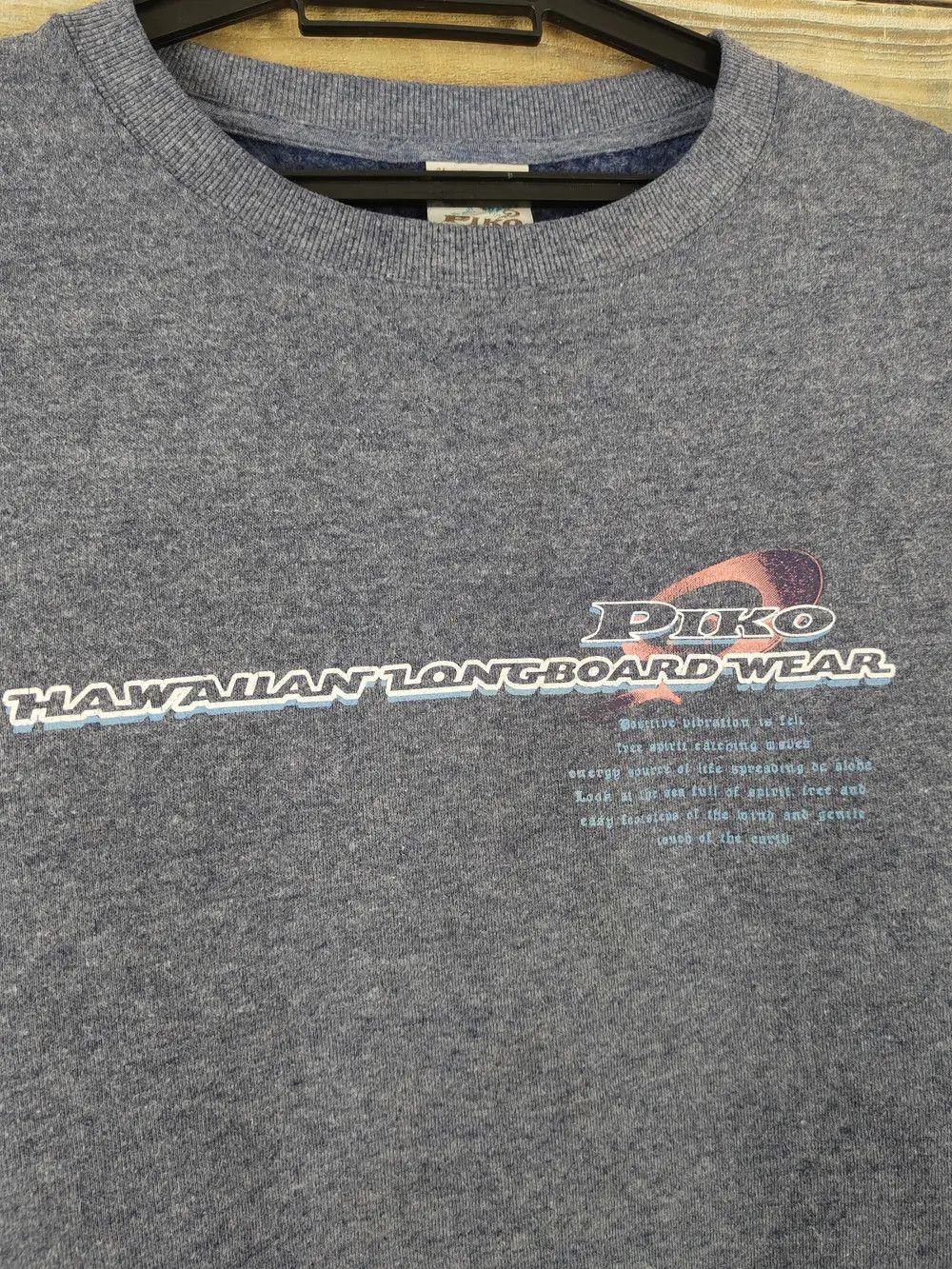Japanese Brand × Vintage Piko surf vintage Blue Faded Sweatshirts #W1125 Size US XL / EU 56 / 4 - 8 Thumbnail