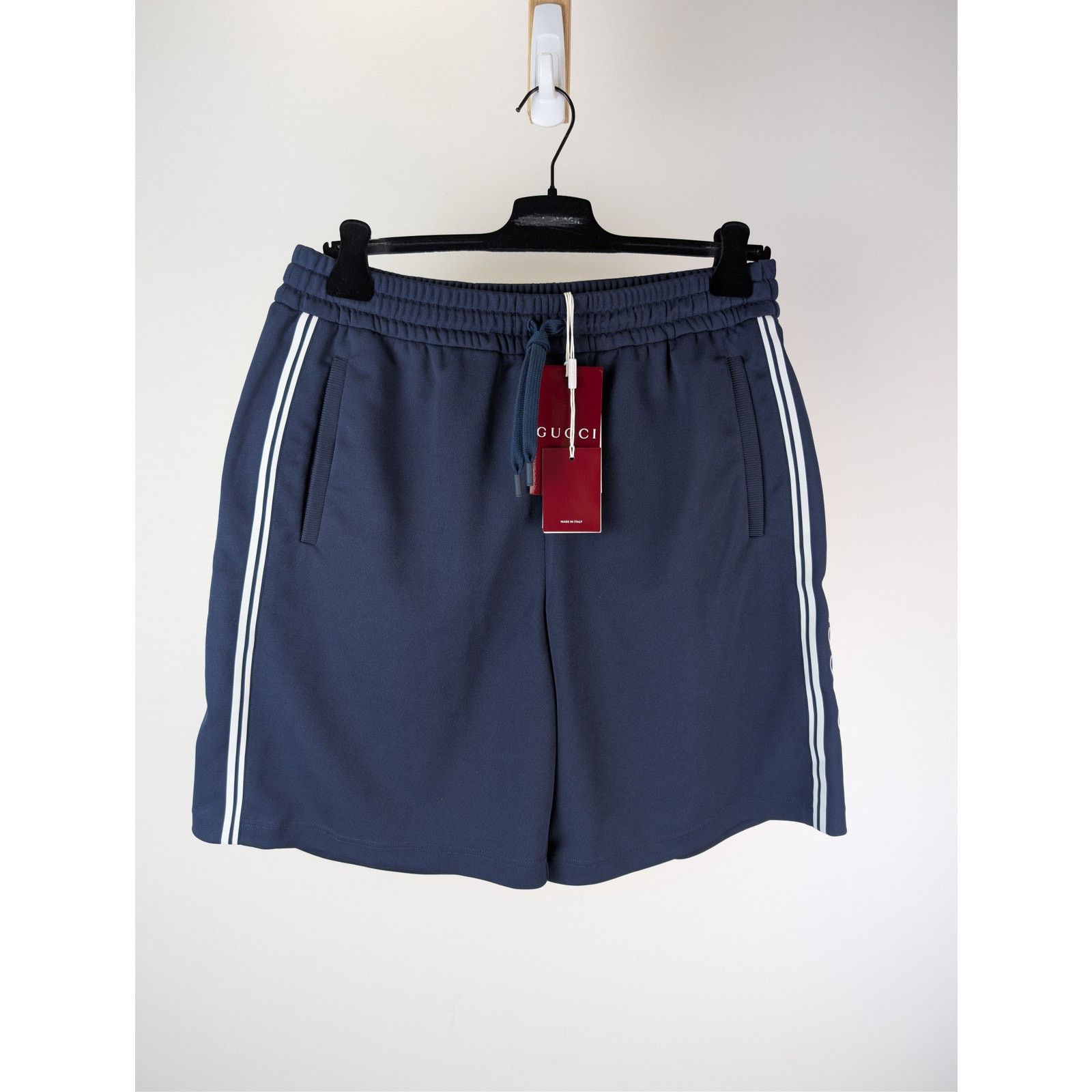 23ss GUCCI×adidas track shorts Adidas × Gucci Gucci Adidas Blue & White Monogram Track Shorts