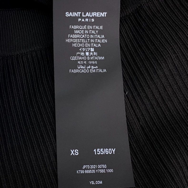 Saint Laurent Paris Saint Laurent size xs Black logo gold label casual knit wi Size US 28 / EU 44 - 6 Thumbnail