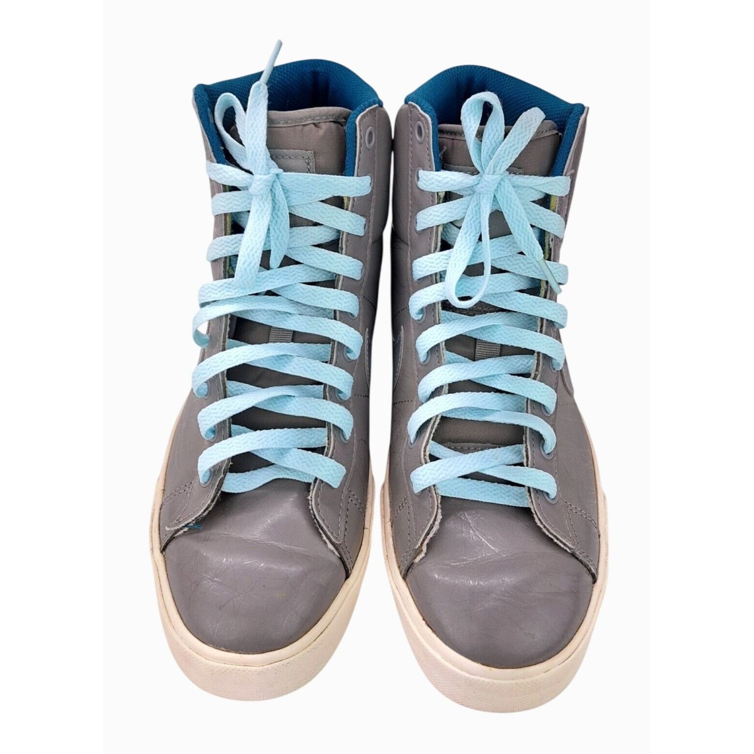 Nike Nike Sweet Classic High Top Women Sneaker Shoe Gray Blue 10 Size US 10 / IT 40 - 5 Thumbnail