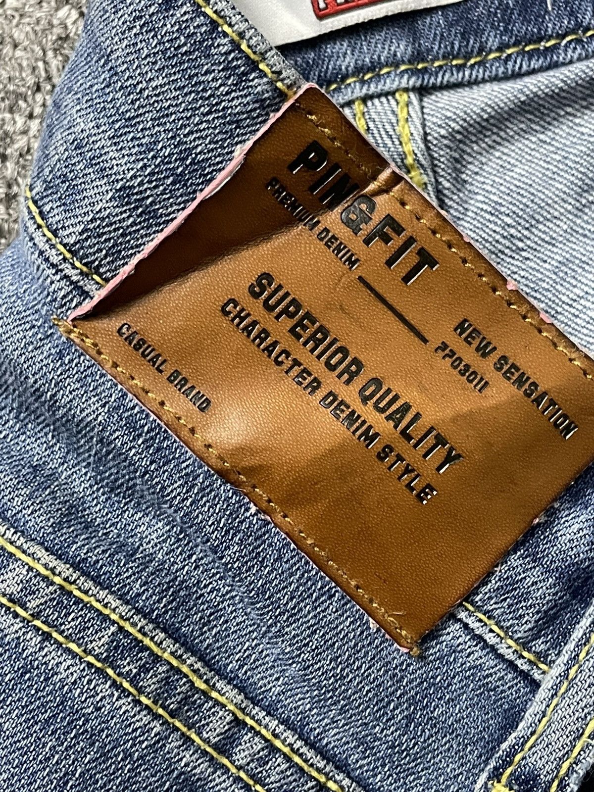 Japanese Brand × Vintage PIN&FIT Superior Quality Distressed Ripped Jeans (134) Size US 32 / EU 48 - 10 Thumbnail