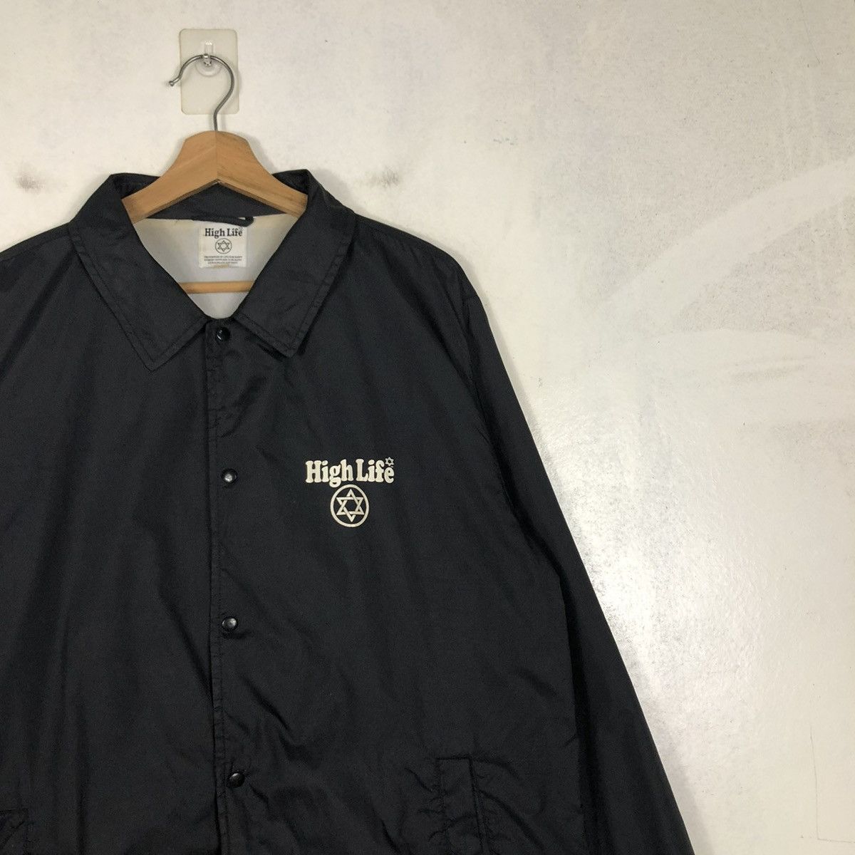 Japanese Brand 📌VINTAGE LIGHT JACKET BIKER HIGH LIFE BIG LOGO DESIGN Size US L / EU 52-54 / 3 - 7 Thumbnail
