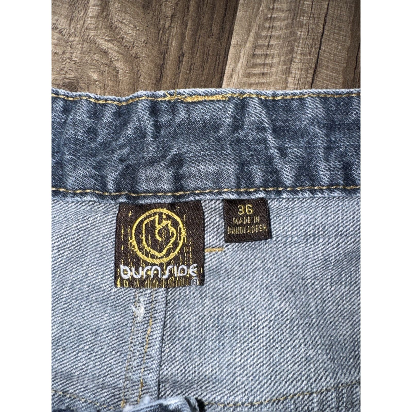 Burnside Burnside Jeans Blue 36x32 Mens Denim Straight Shirt? Size US 36 / EU 52 - 4 Thumbnail