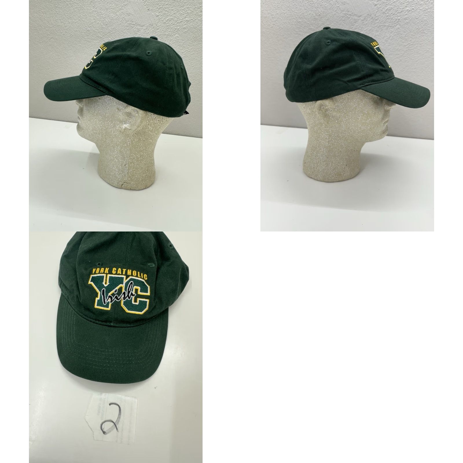 Vintage Pacific Headwear Hat One Size Green York Catholic YC Irish High School Style201C Size ONE SIZE - 8 Thumbnail