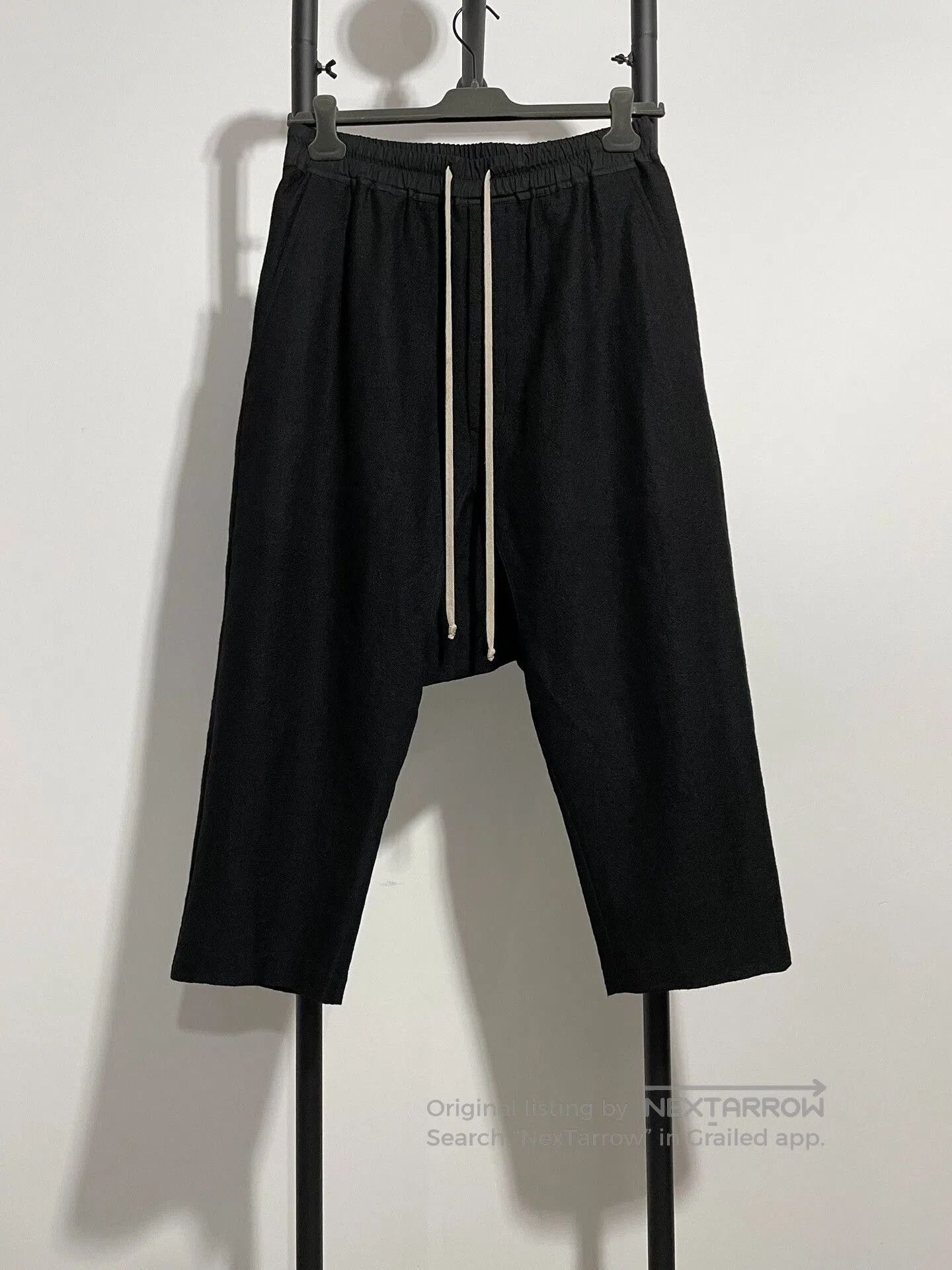 Rick Owens Rick Owens Black Cropped Pants. Size US 34 / EU 50 - 1 Thumbnail
