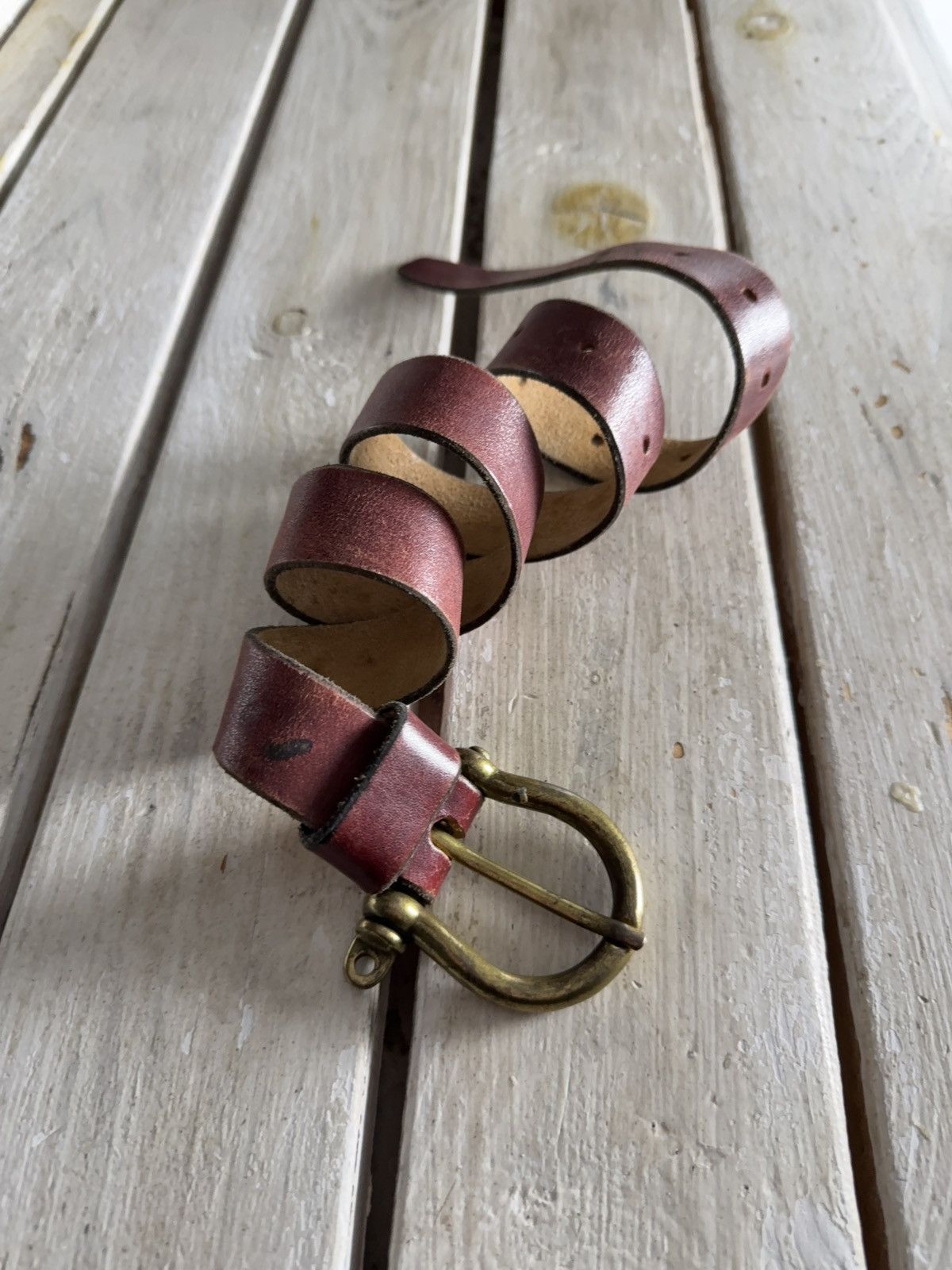 Hysteric Glamour × Leather × Vintage Vintage Leather Belt Y2K Cowboy Western Metal Avant Garde Size ONE SIZE - 1 Thumbnail