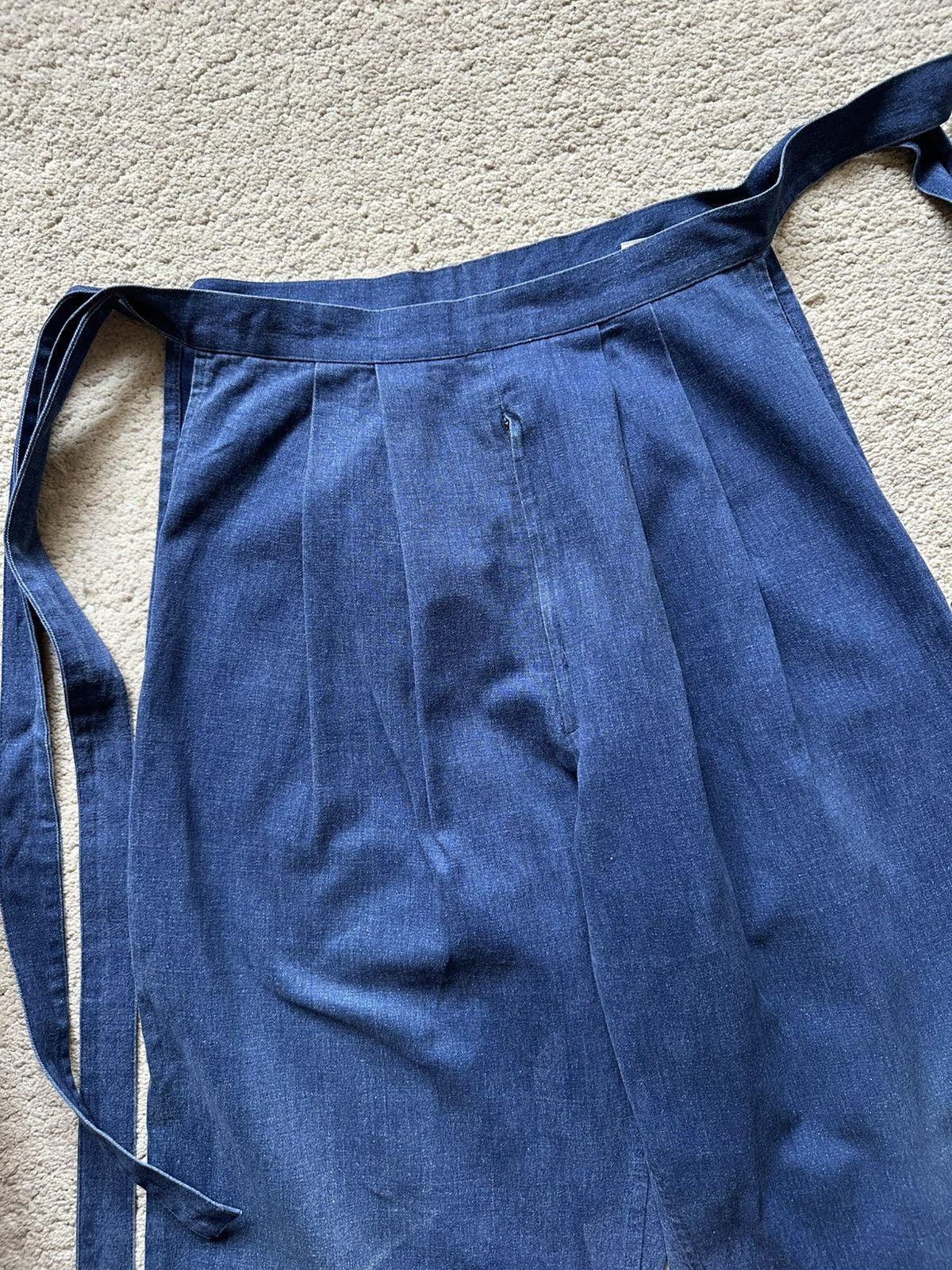 Japanese Brand 1990s Japanese Blue Denim Umanori hakama Pant Size US 29 - 6 Thumbnail